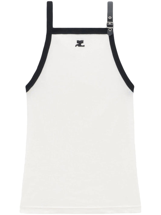 Buckle cotton tank top