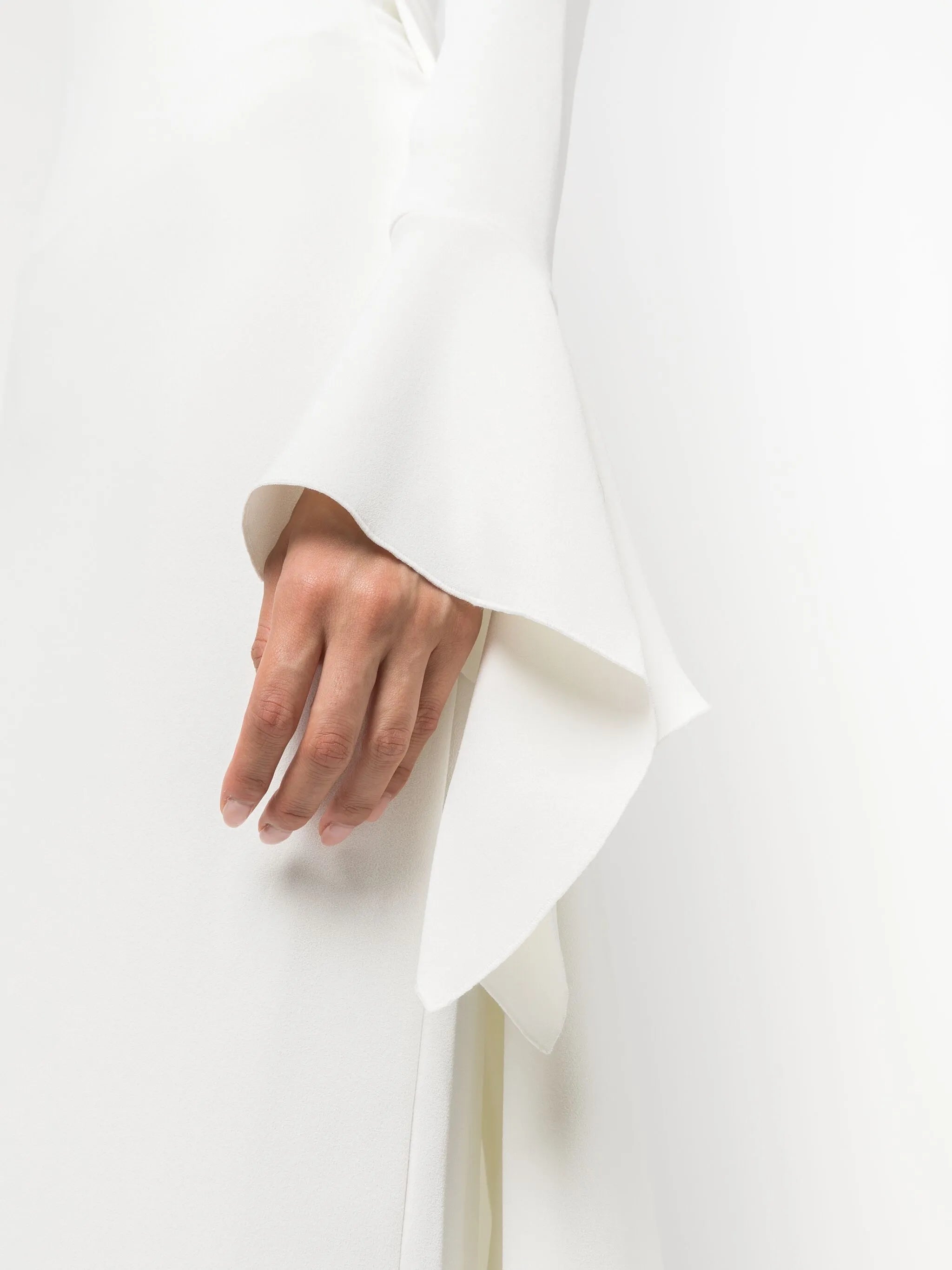 Blake flared-cuffs gown