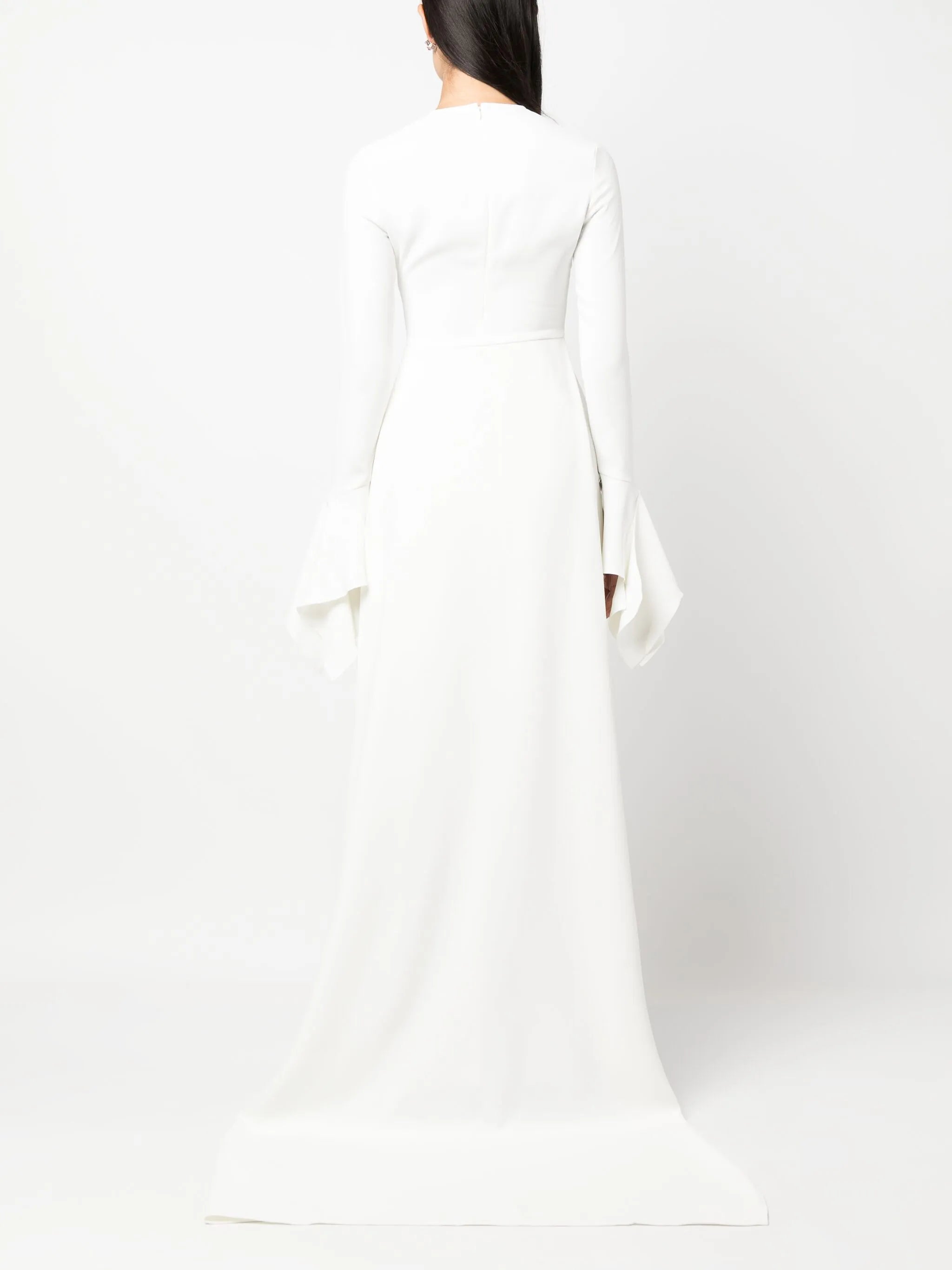 Blake flared-cuffs gown