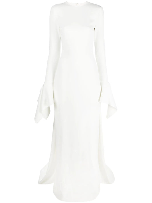 Blake flared-cuffs gown