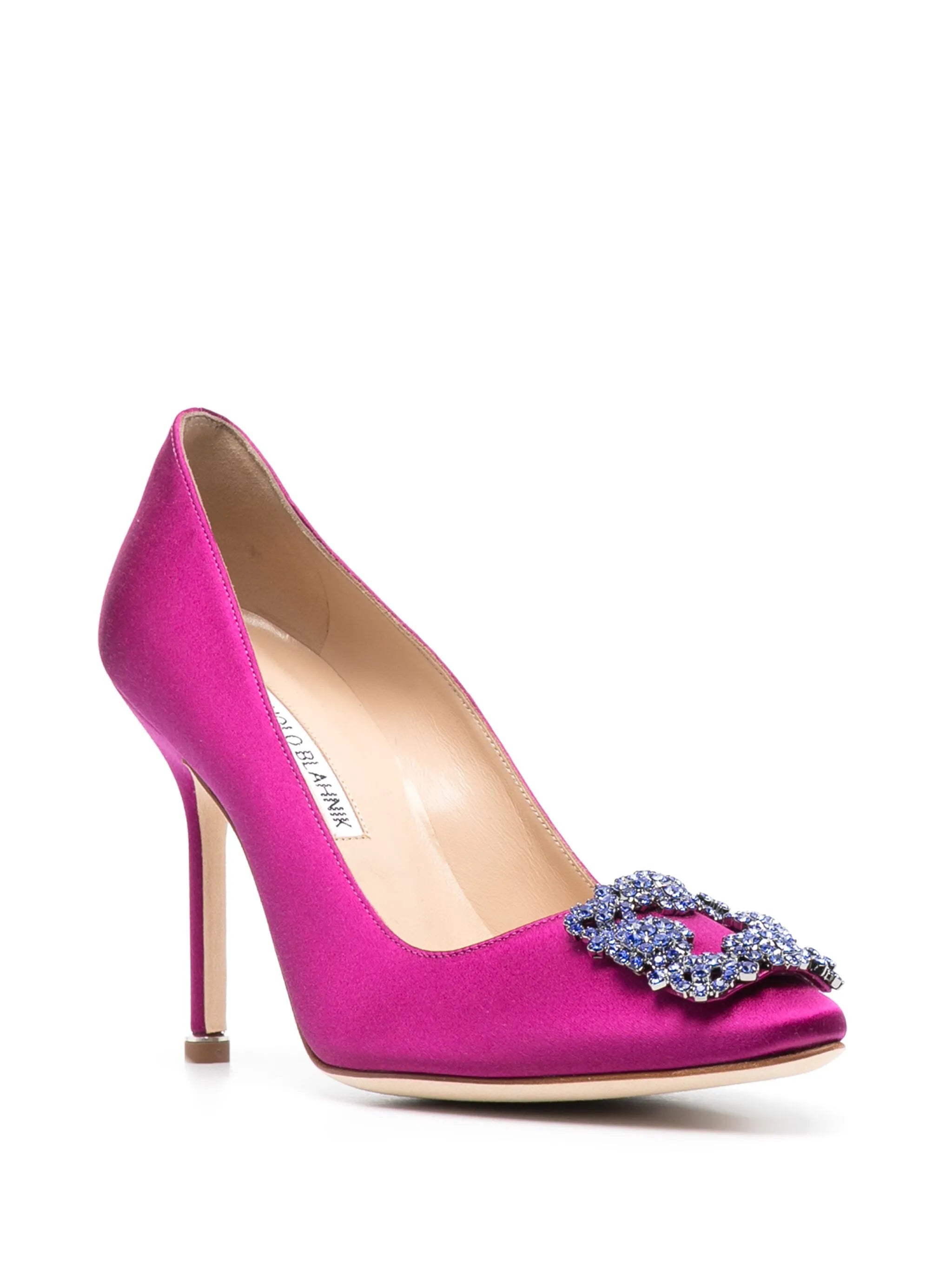 Hangisi 105mm crystal-embellished pumps