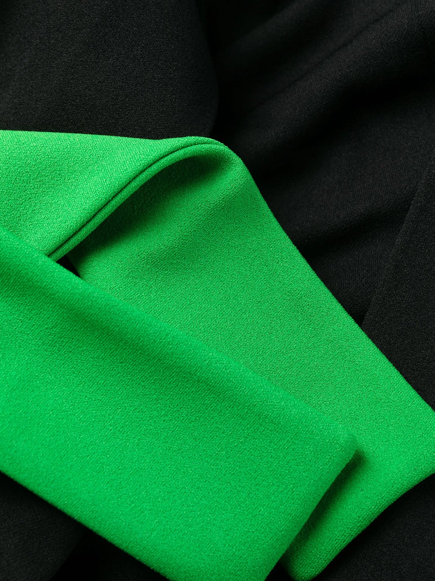 two-tone crepe maxi dress