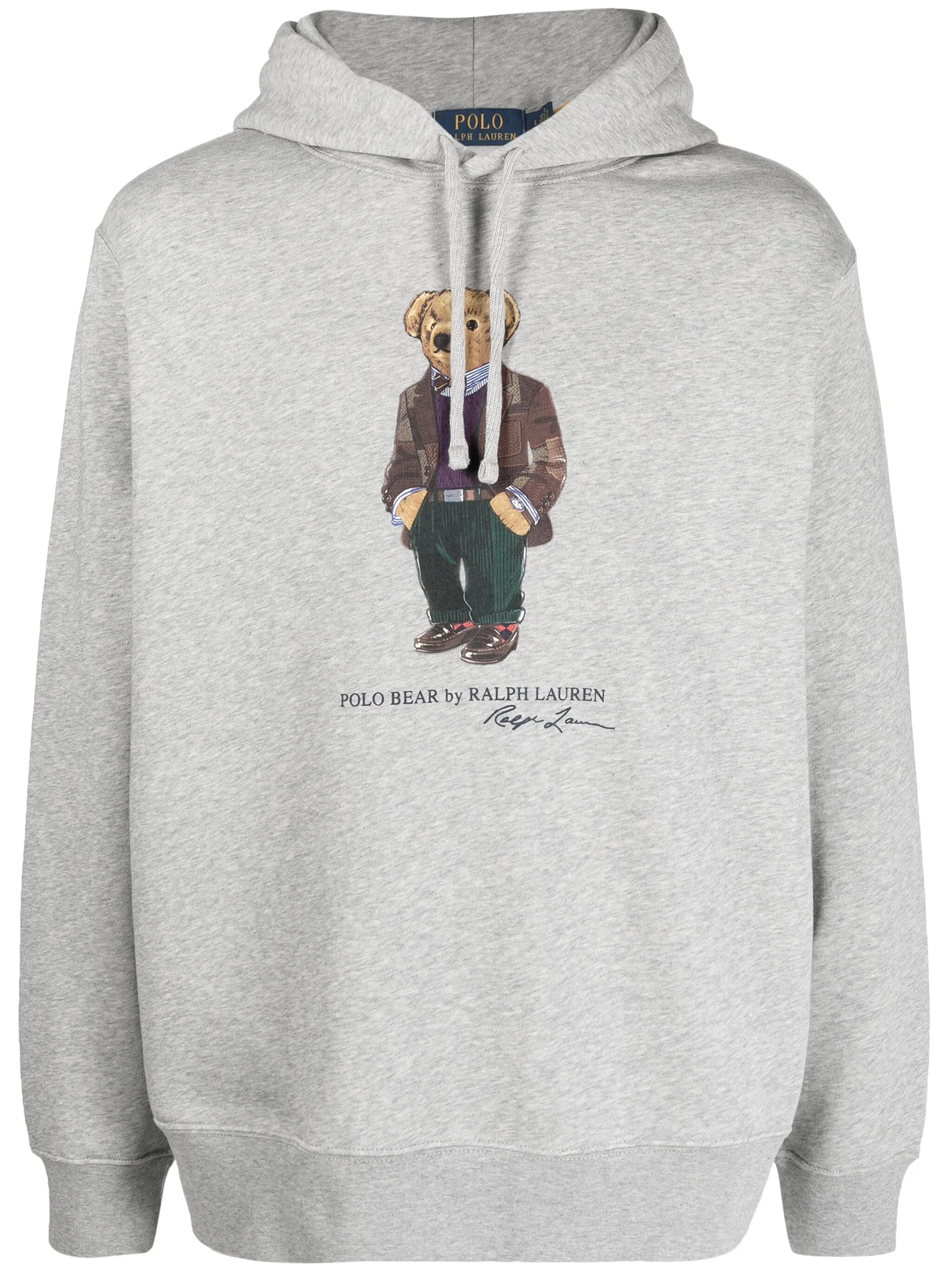 Polo Bear-print drawstring hoodie