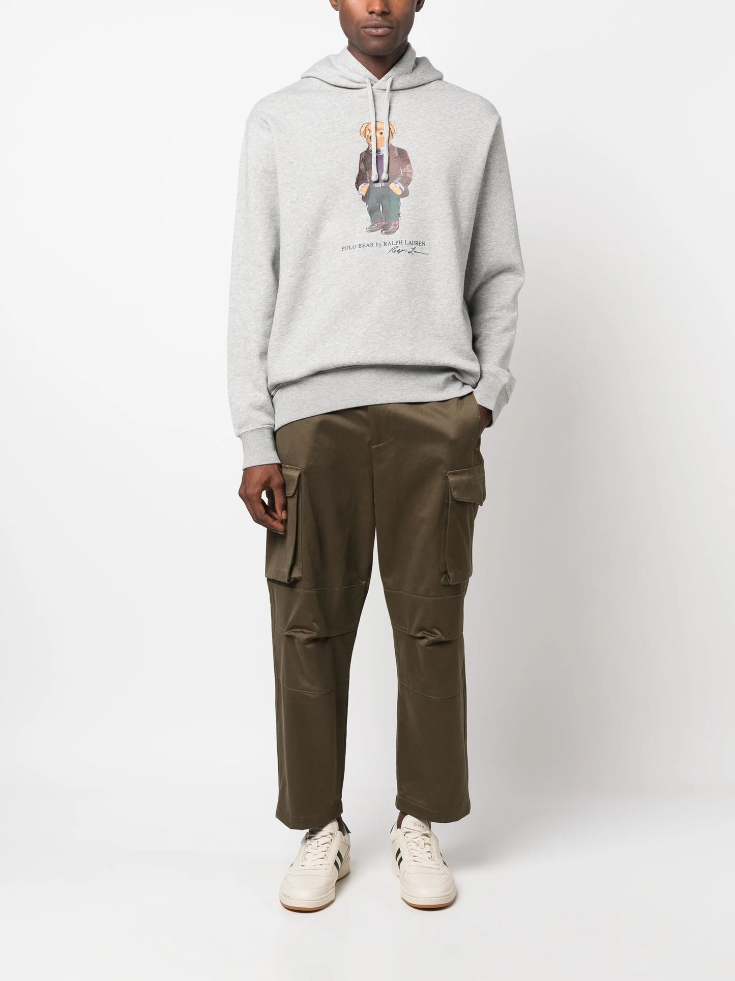 Polo Bear-print drawstring hoodie