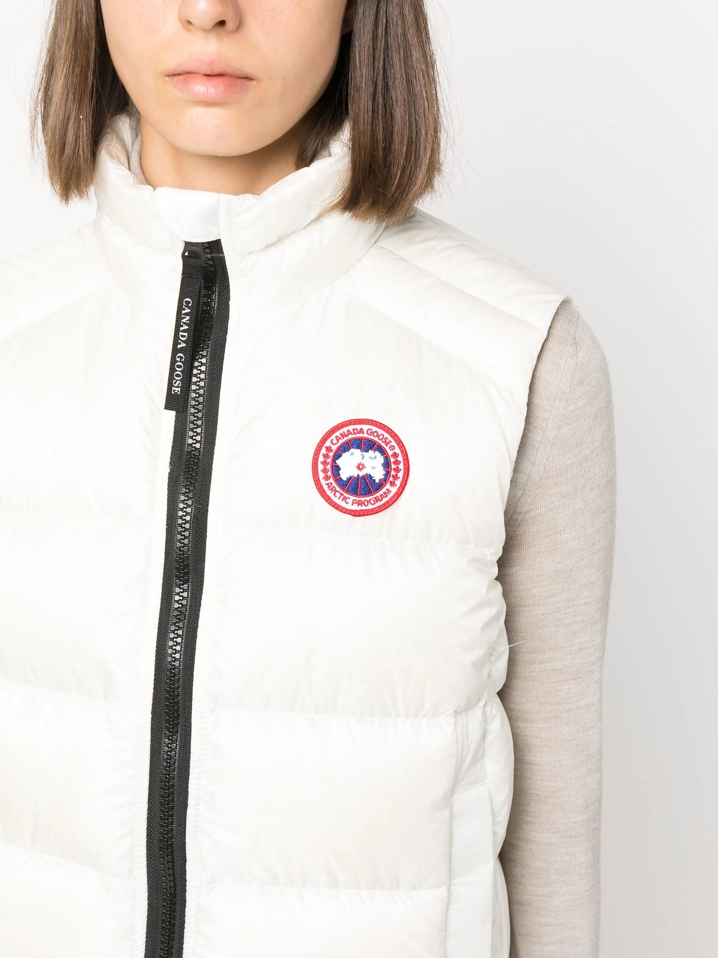 Cypress logo-appliqué padded down gilet