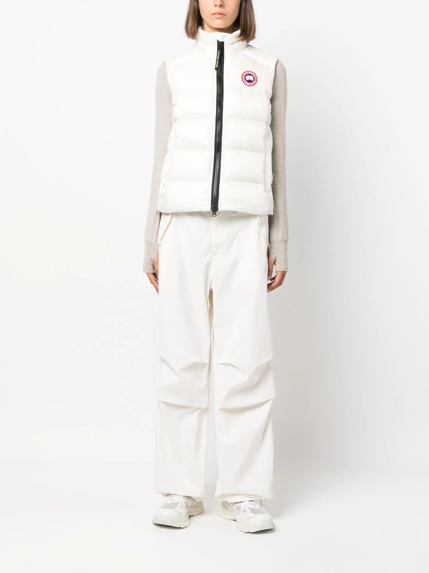 Cypress logo-appliqué padded down gilet