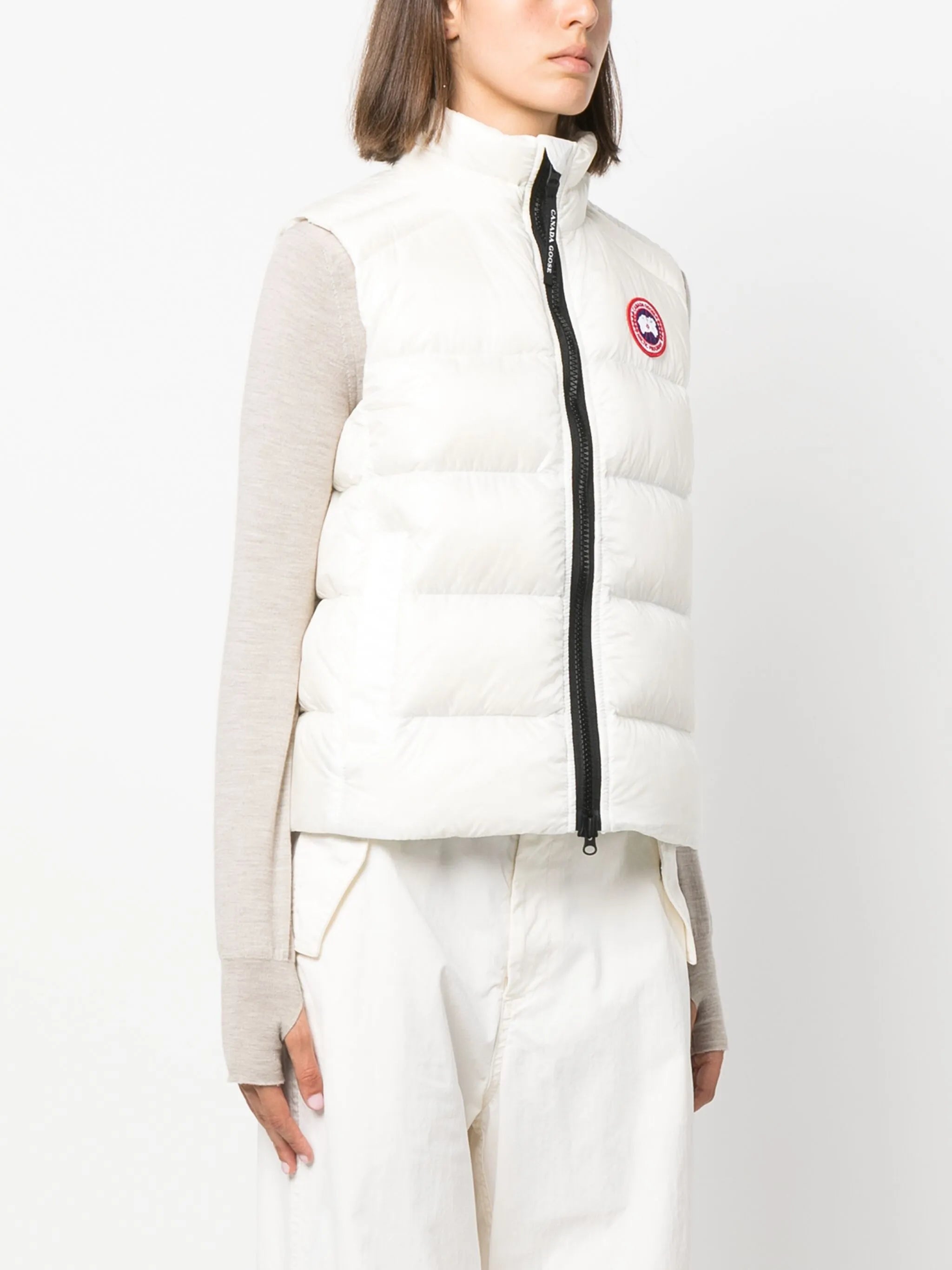 Cypress logo-appliqué padded down gilet