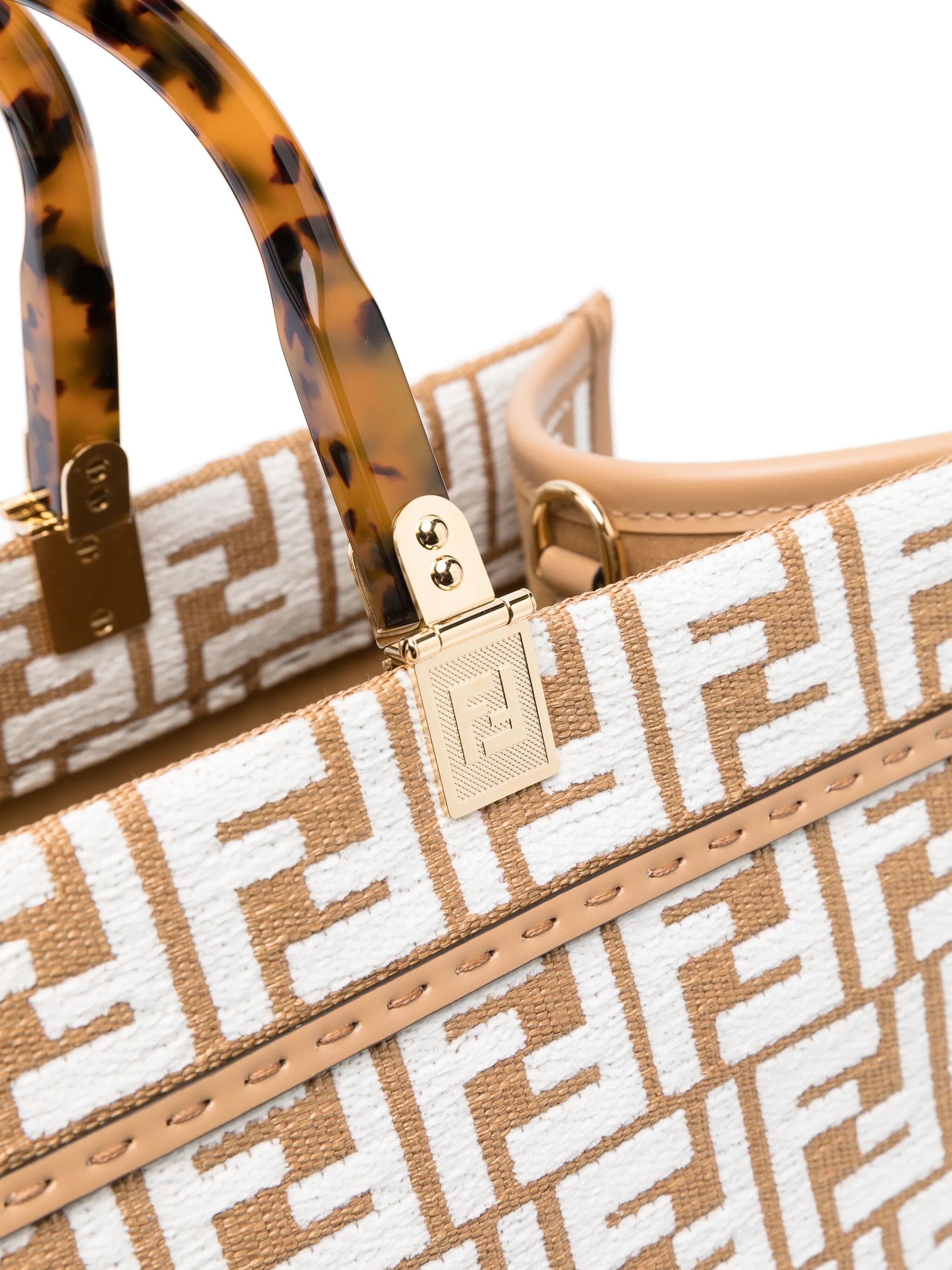 medium Sunshine raffia tote bag