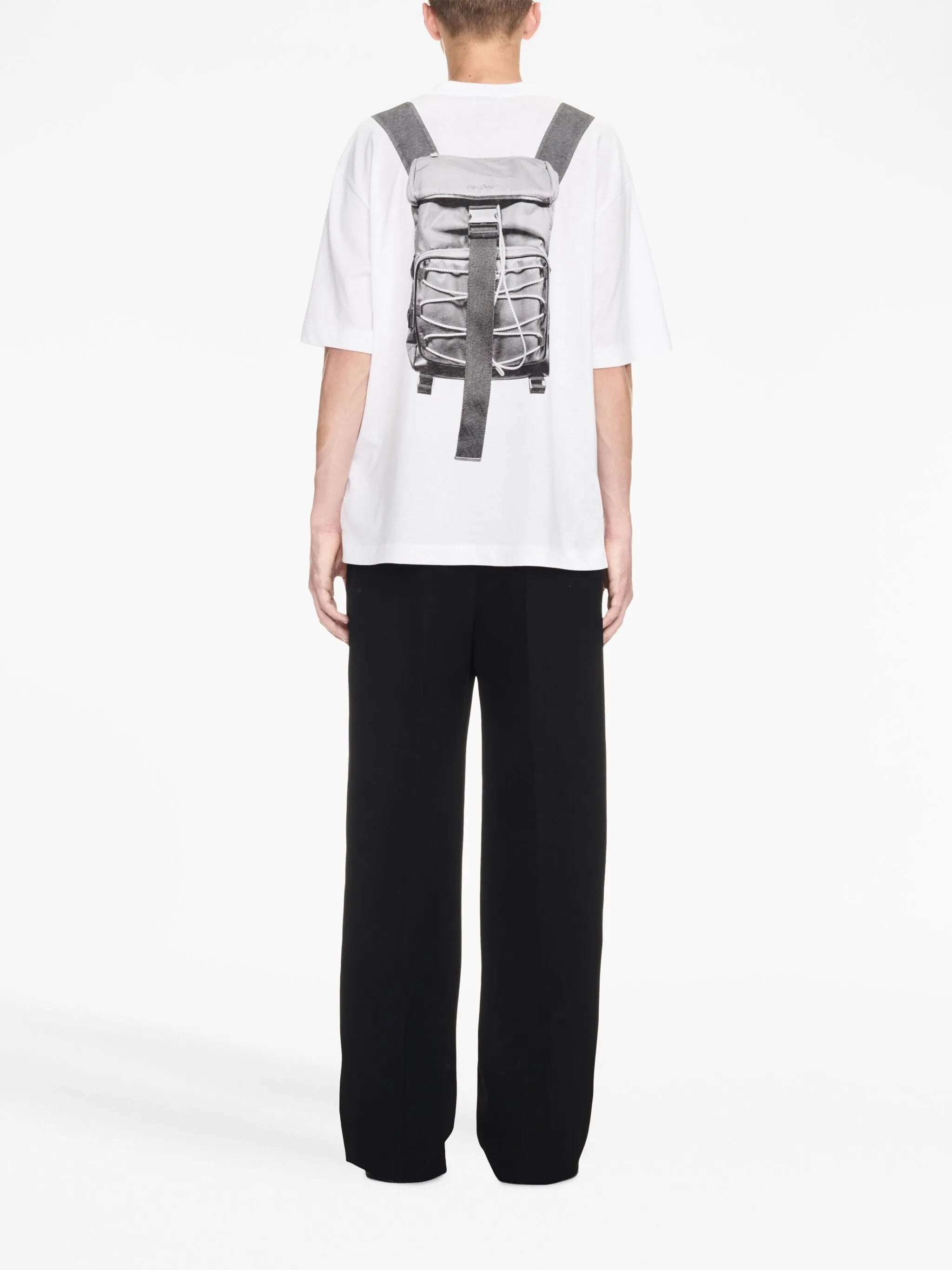 Backpack-print cotton T-shirt