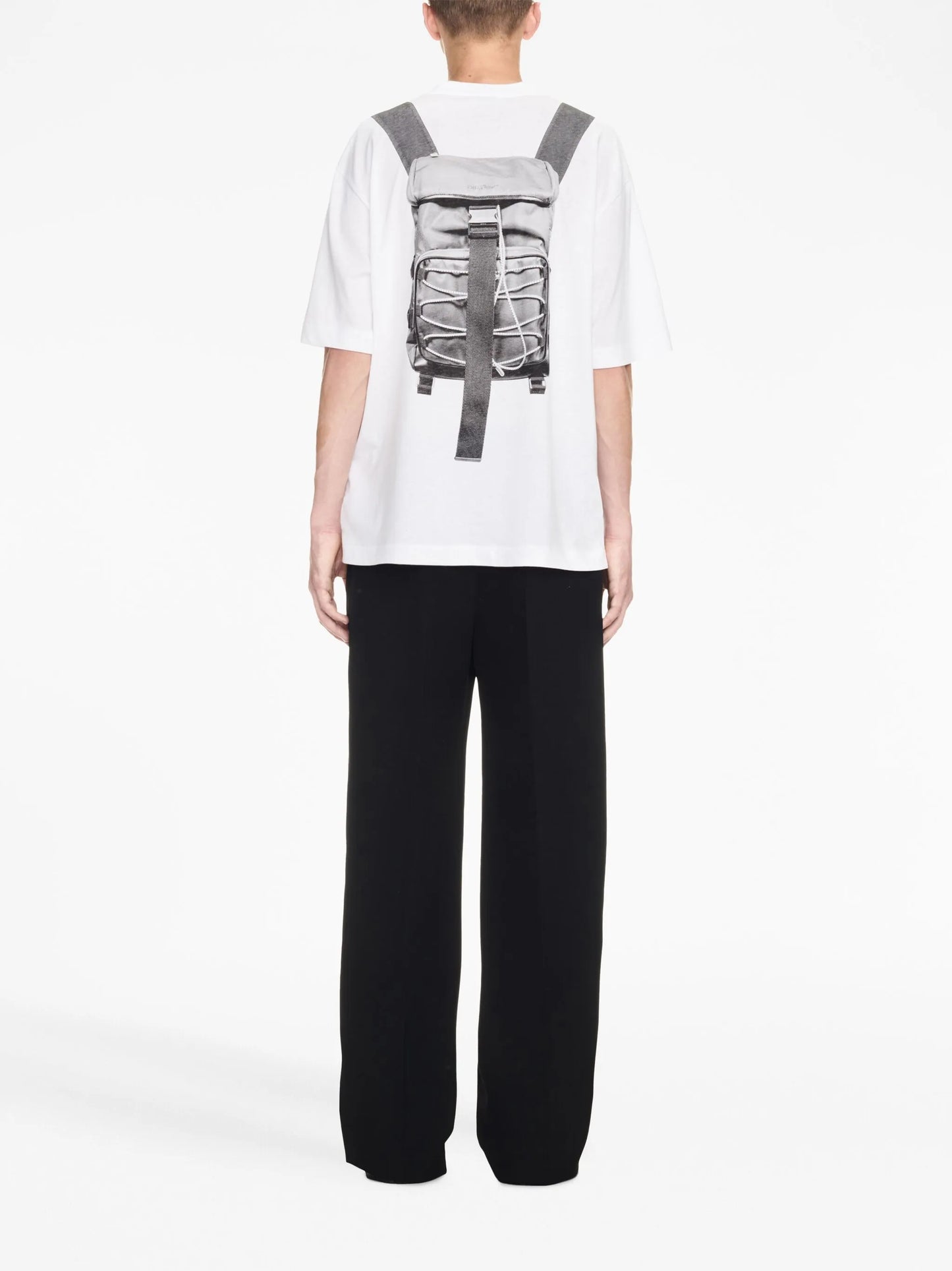 Backpack-print cotton T-shirt