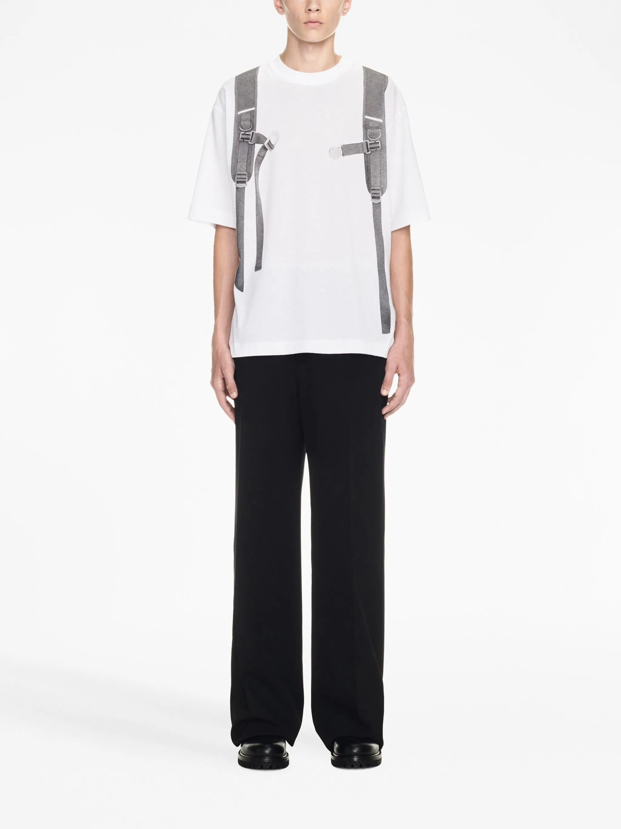 Backpack-print cotton T-shirt