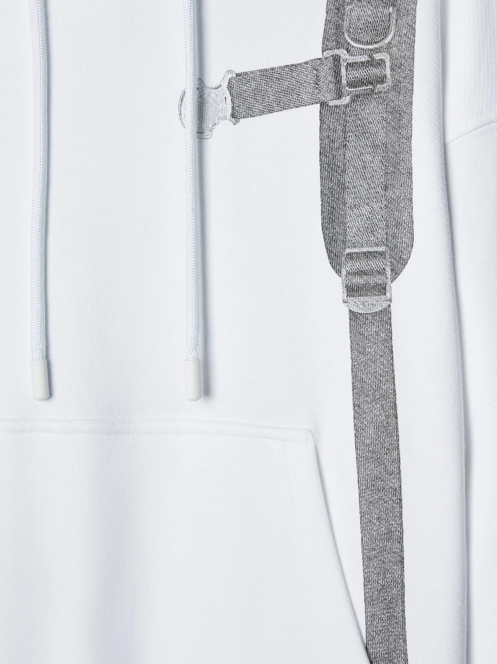 backpack-print cotton hoodie