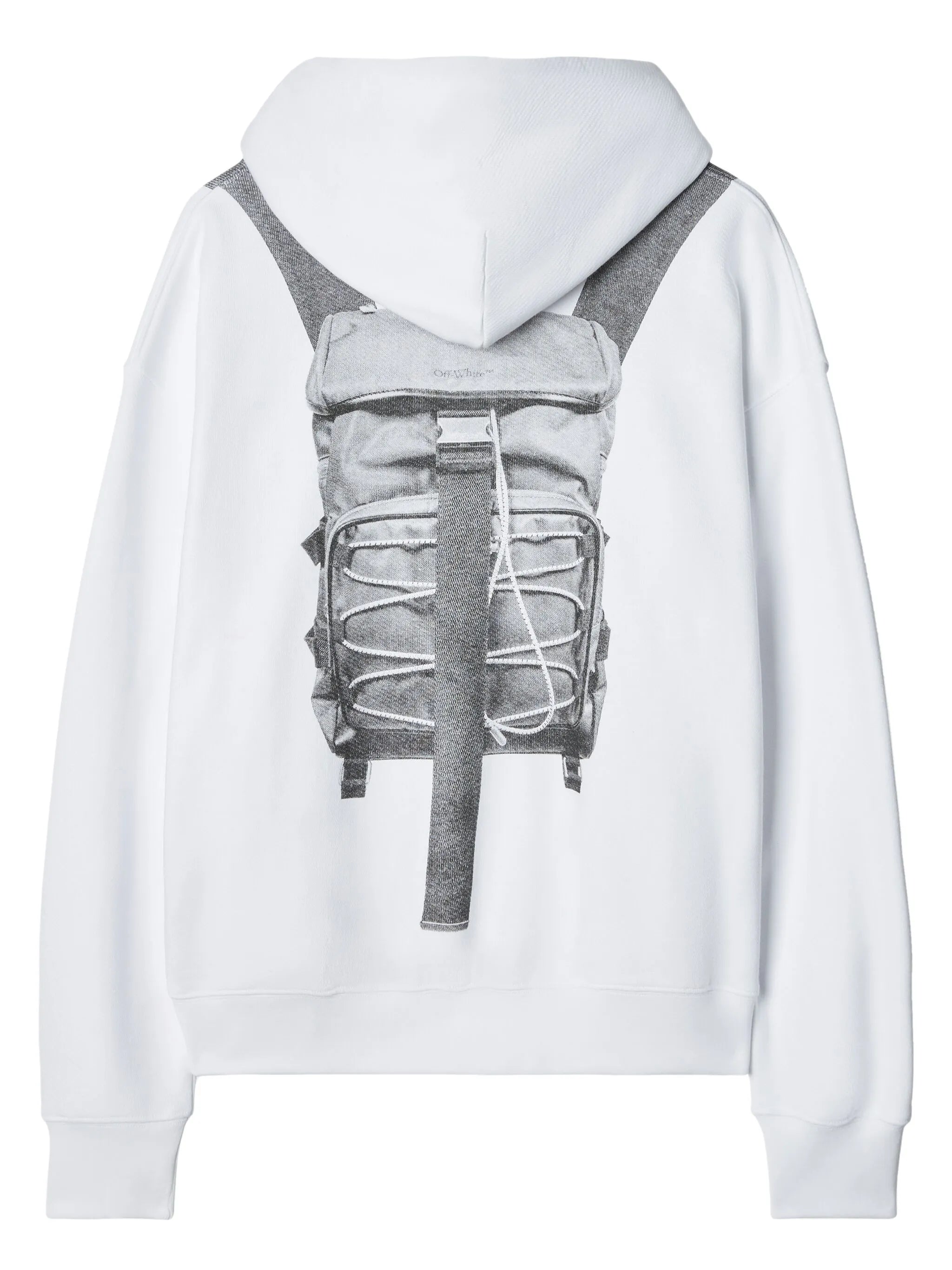 backpack-print cotton hoodie