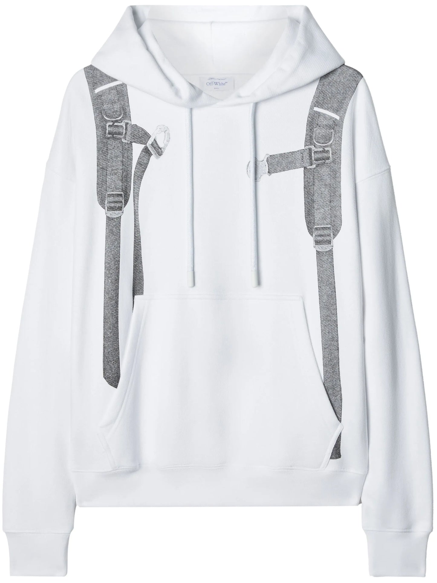 backpack-print cotton hoodie