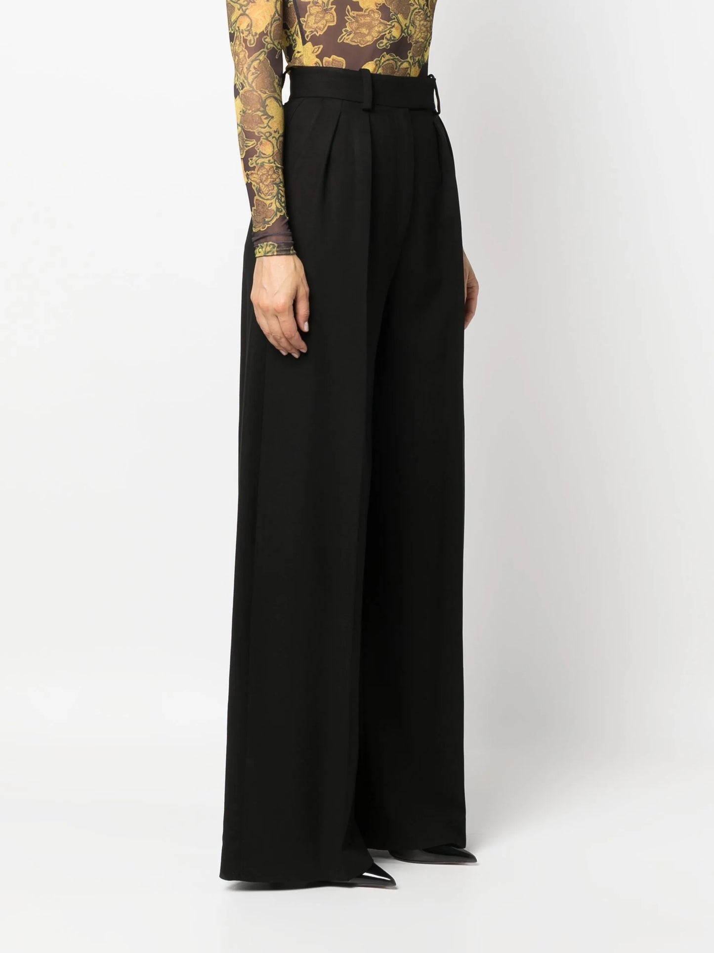 box-pleat tailored trousers