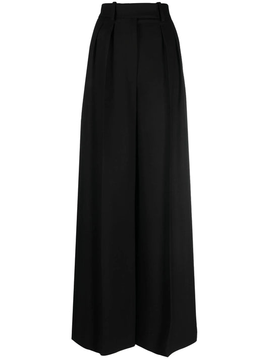 box-pleat tailored trousers