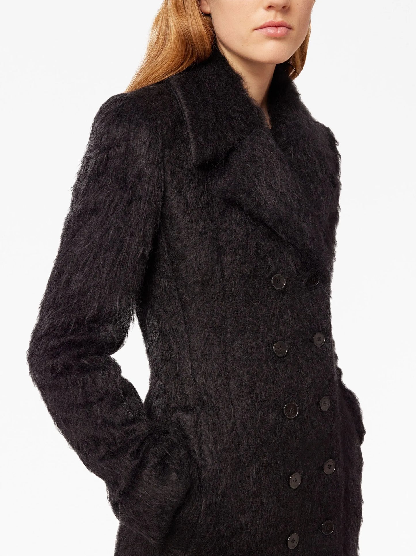 double-breasted alpaca-wool coat