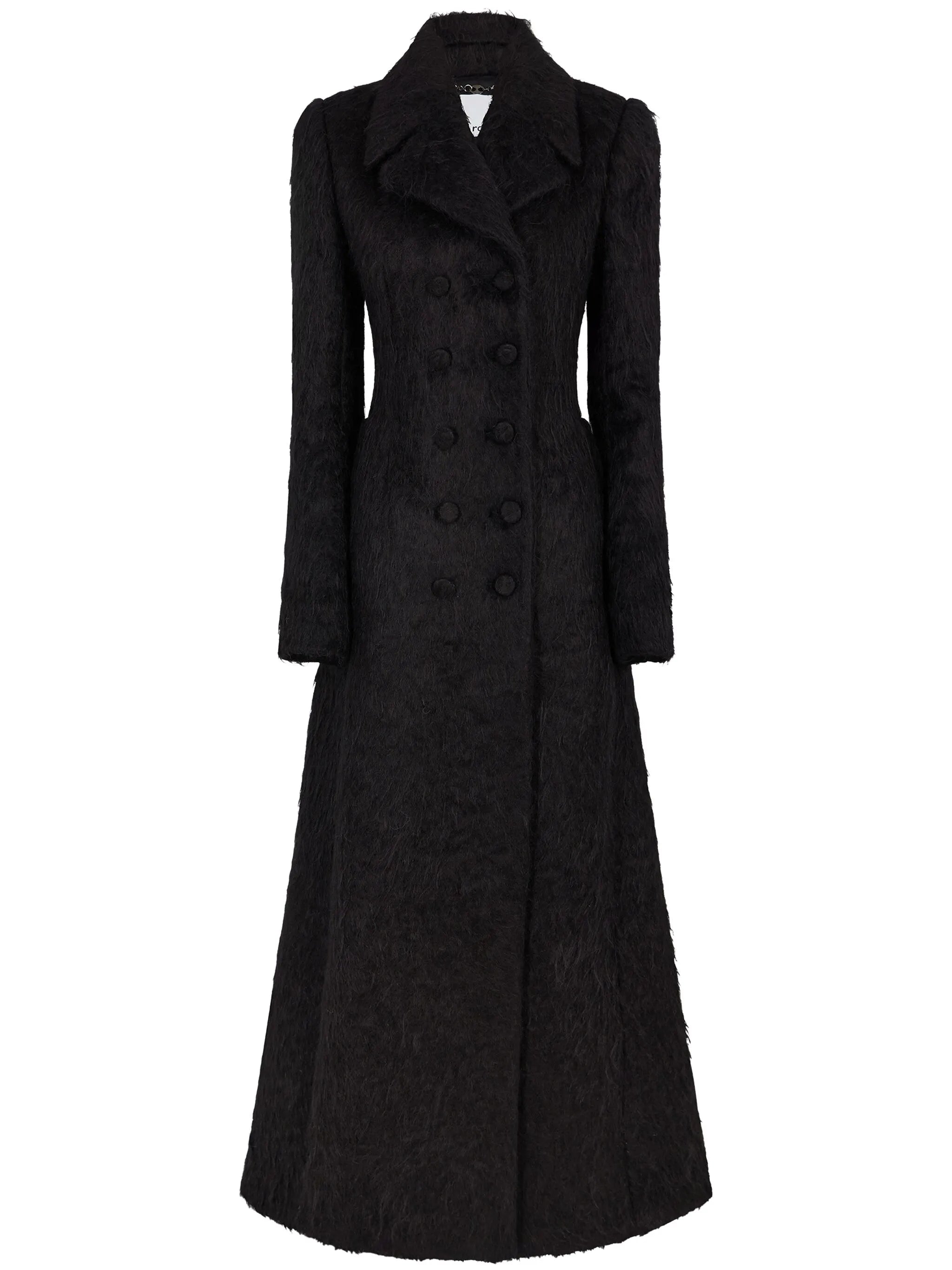 double-breasted alpaca-wool coat