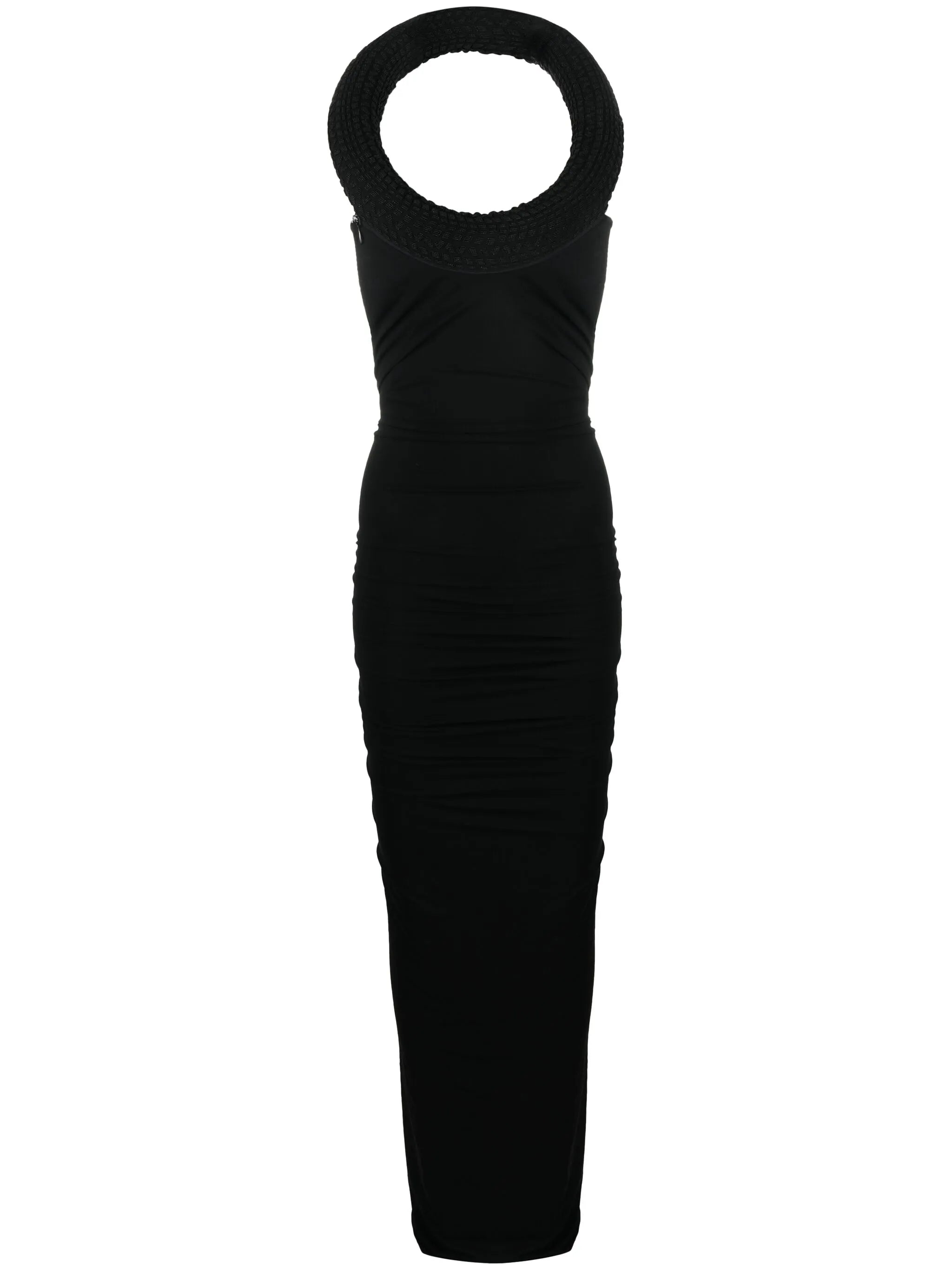 round-neck sleeveless gown