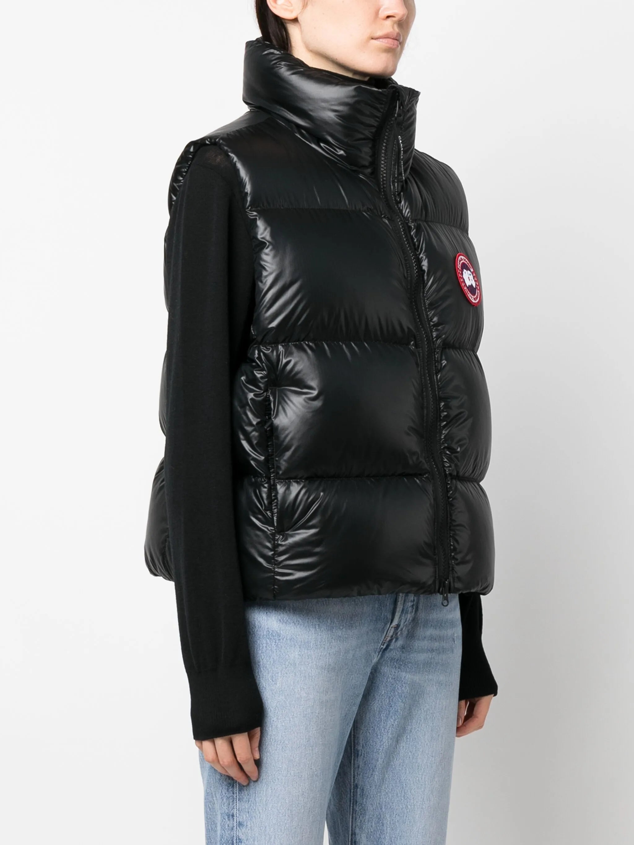 Cypress logo-patch puffer vest