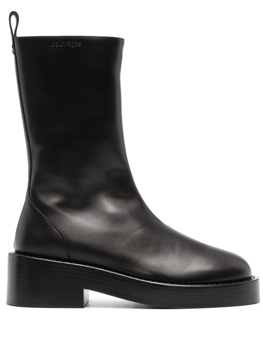 55mm slip-on leather ankle boots