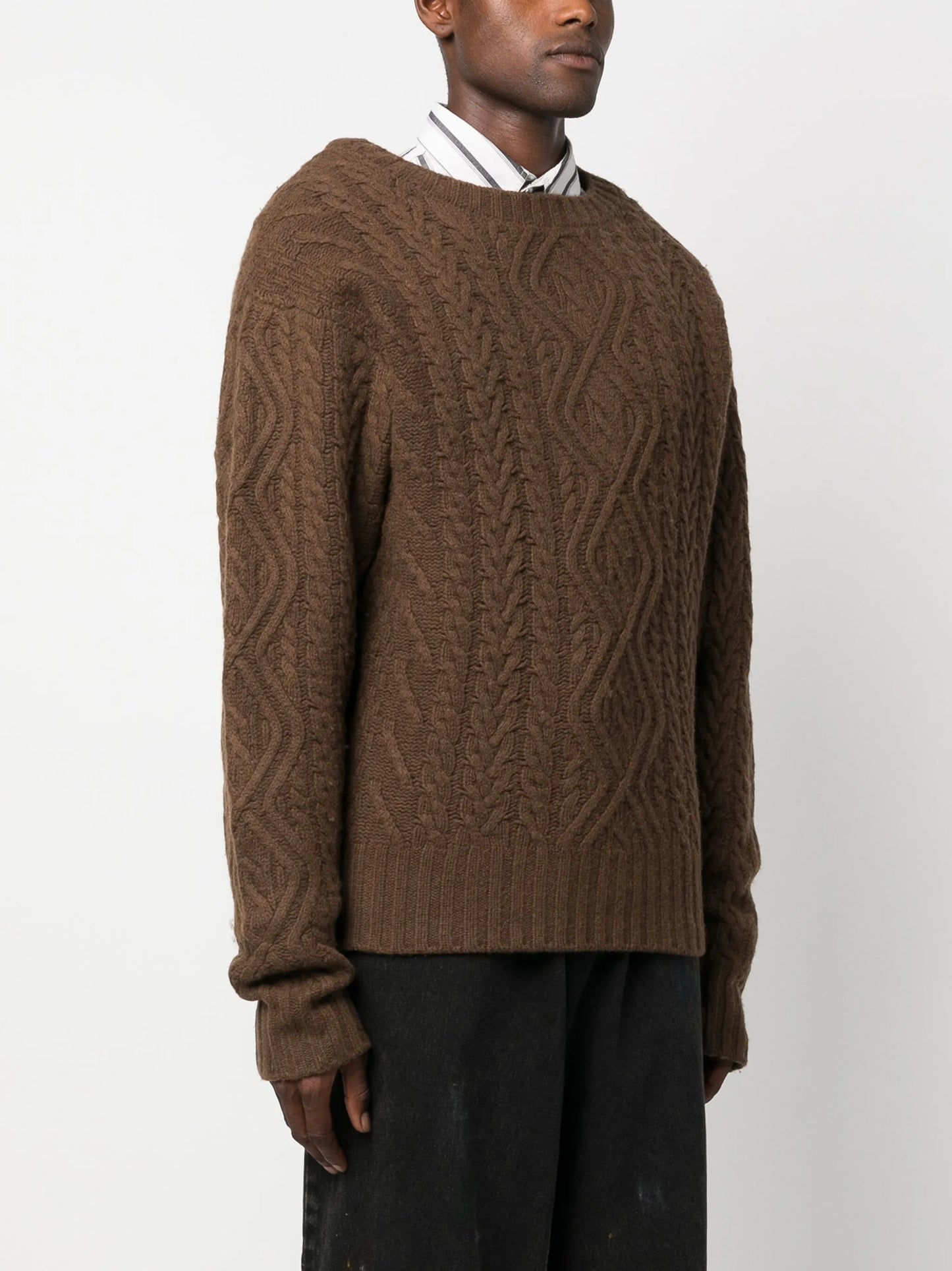 cable-knit jumper