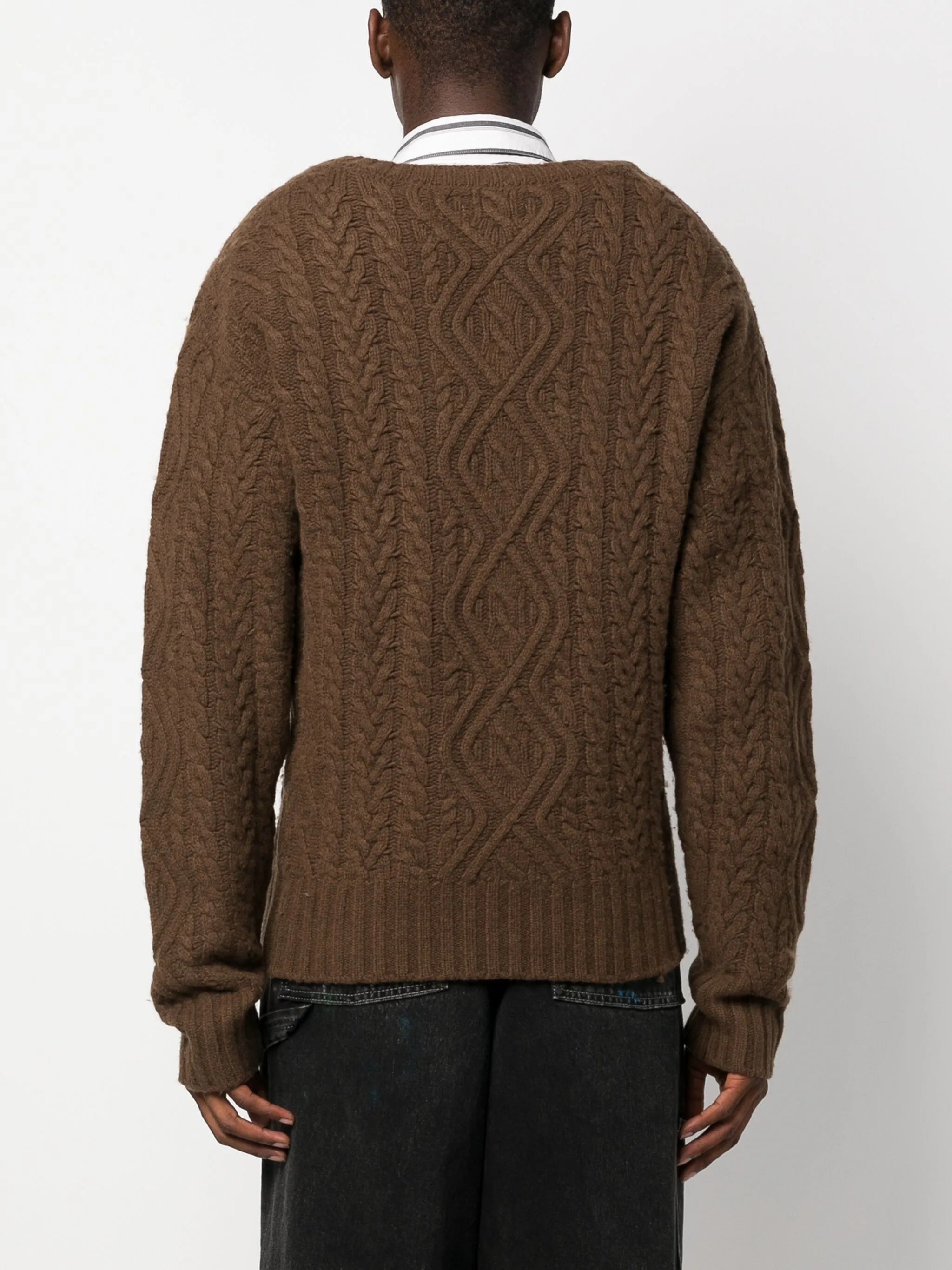 cable-knit jumper
