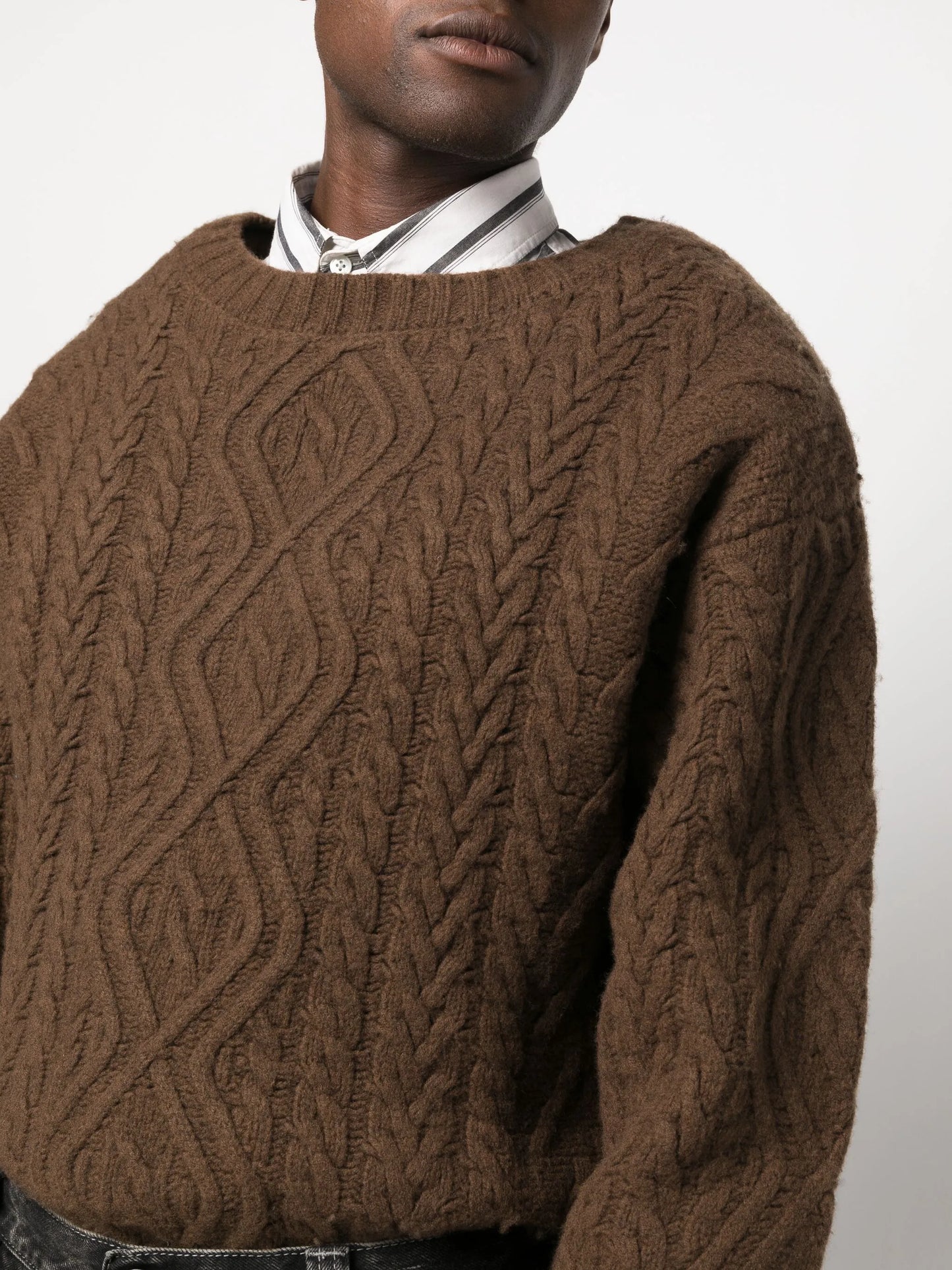 cable-knit jumper