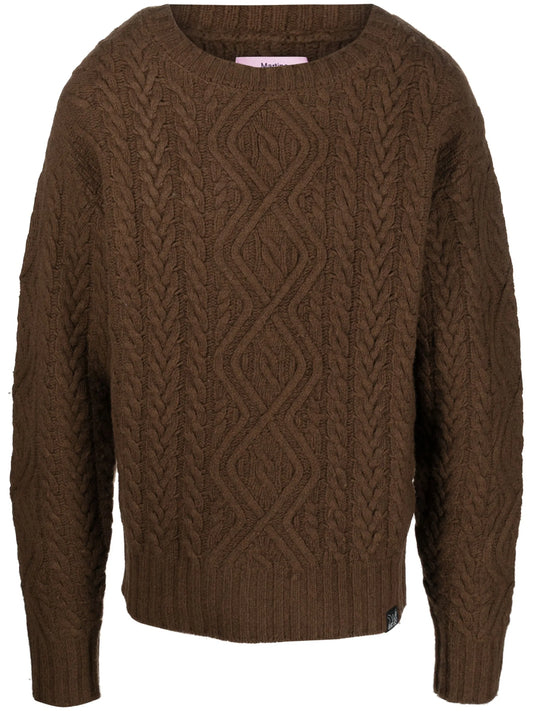 cable-knit jumper