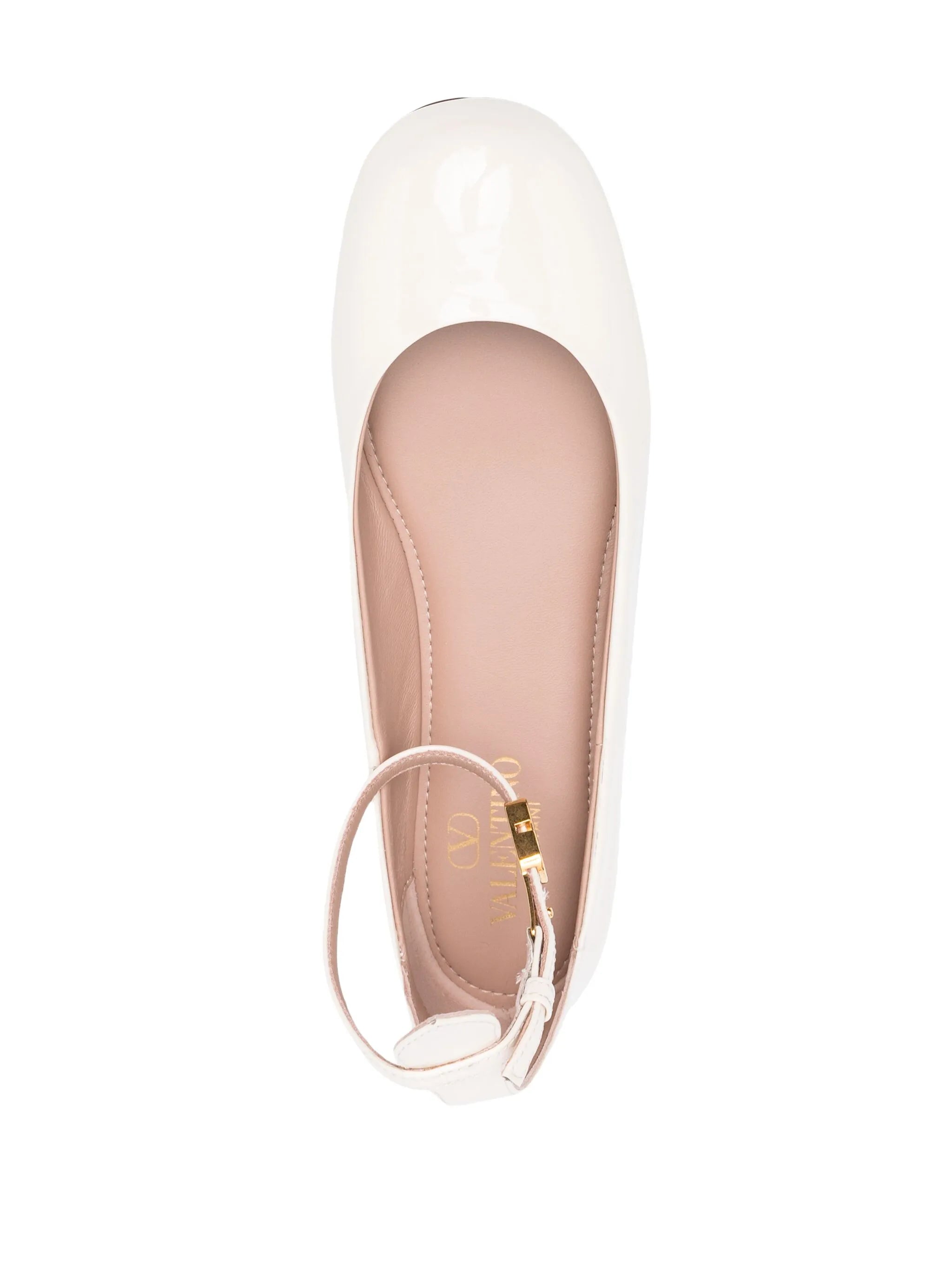 Tan-Go patent-leather ballerina shoes