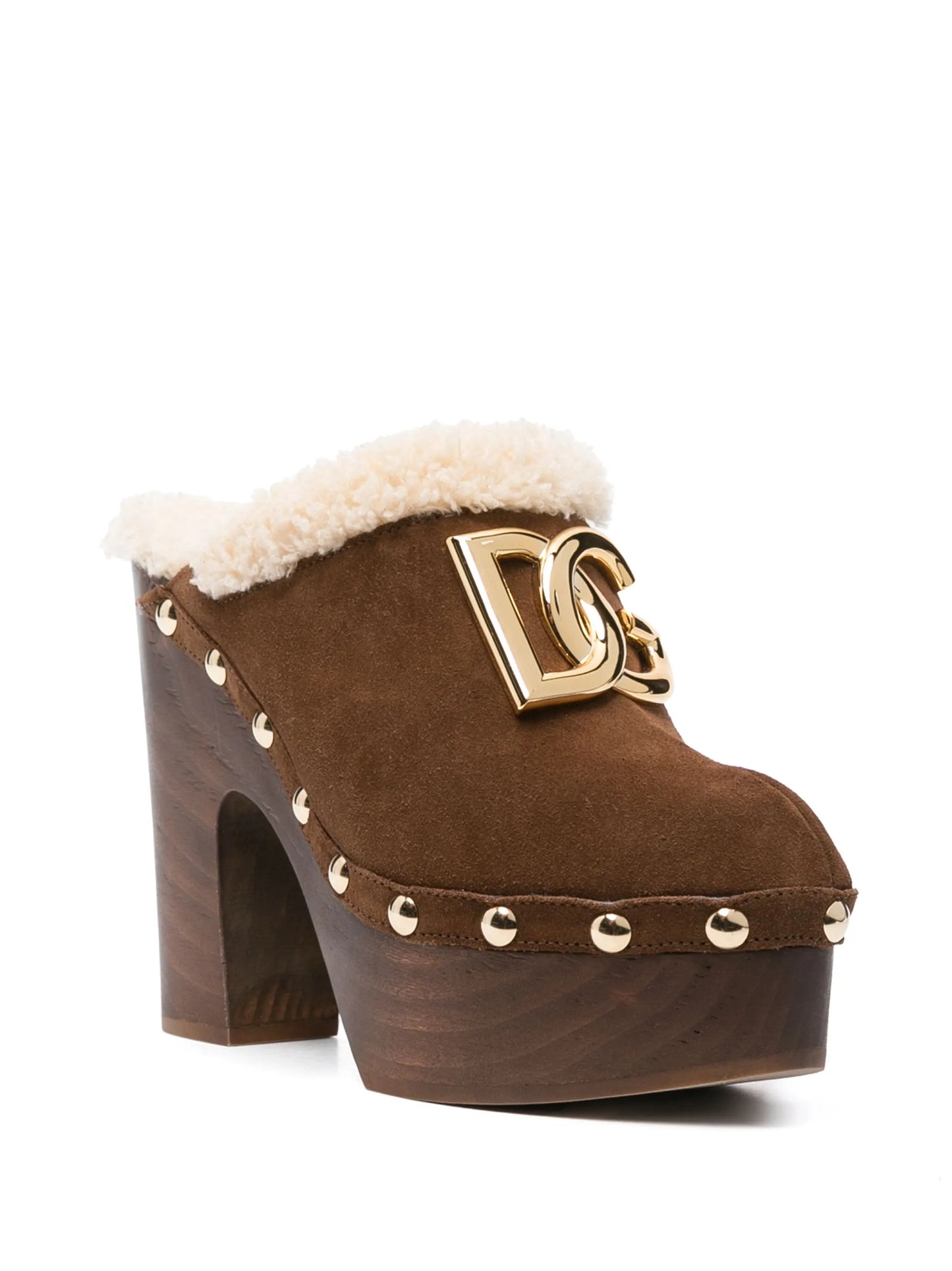 130mm suede platform clogs