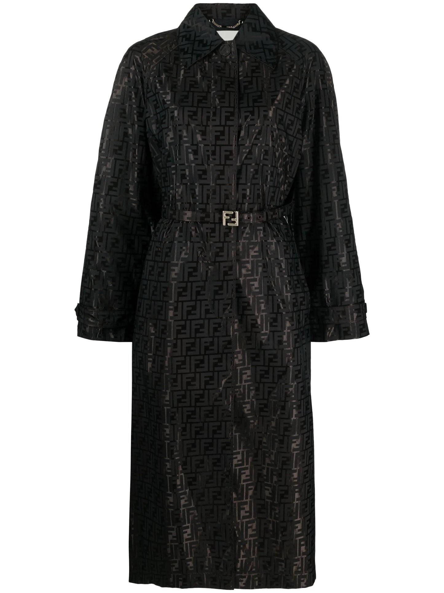 FF jacquard trench coat
