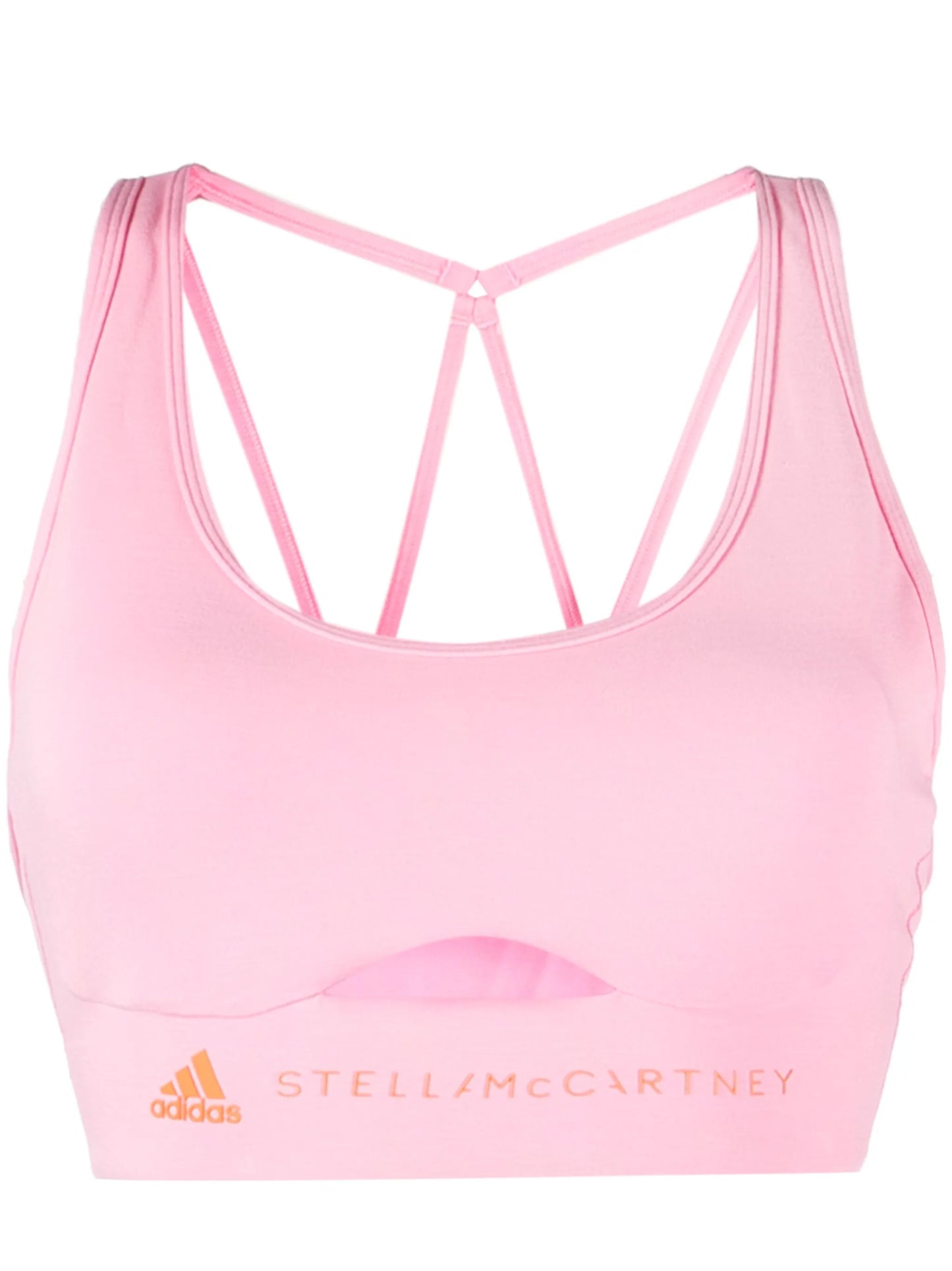logo-print cut-out sports bra