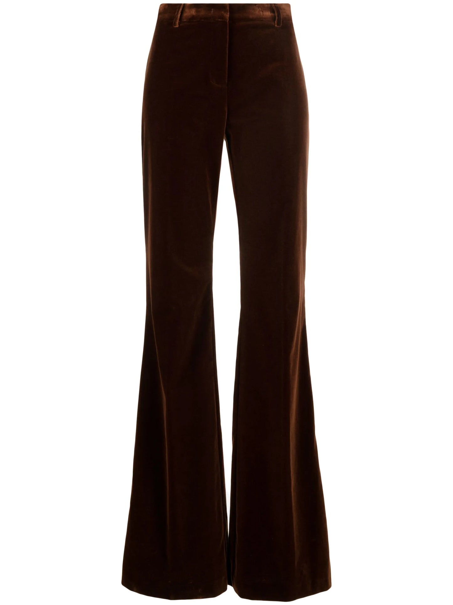 velvet flared trousers
