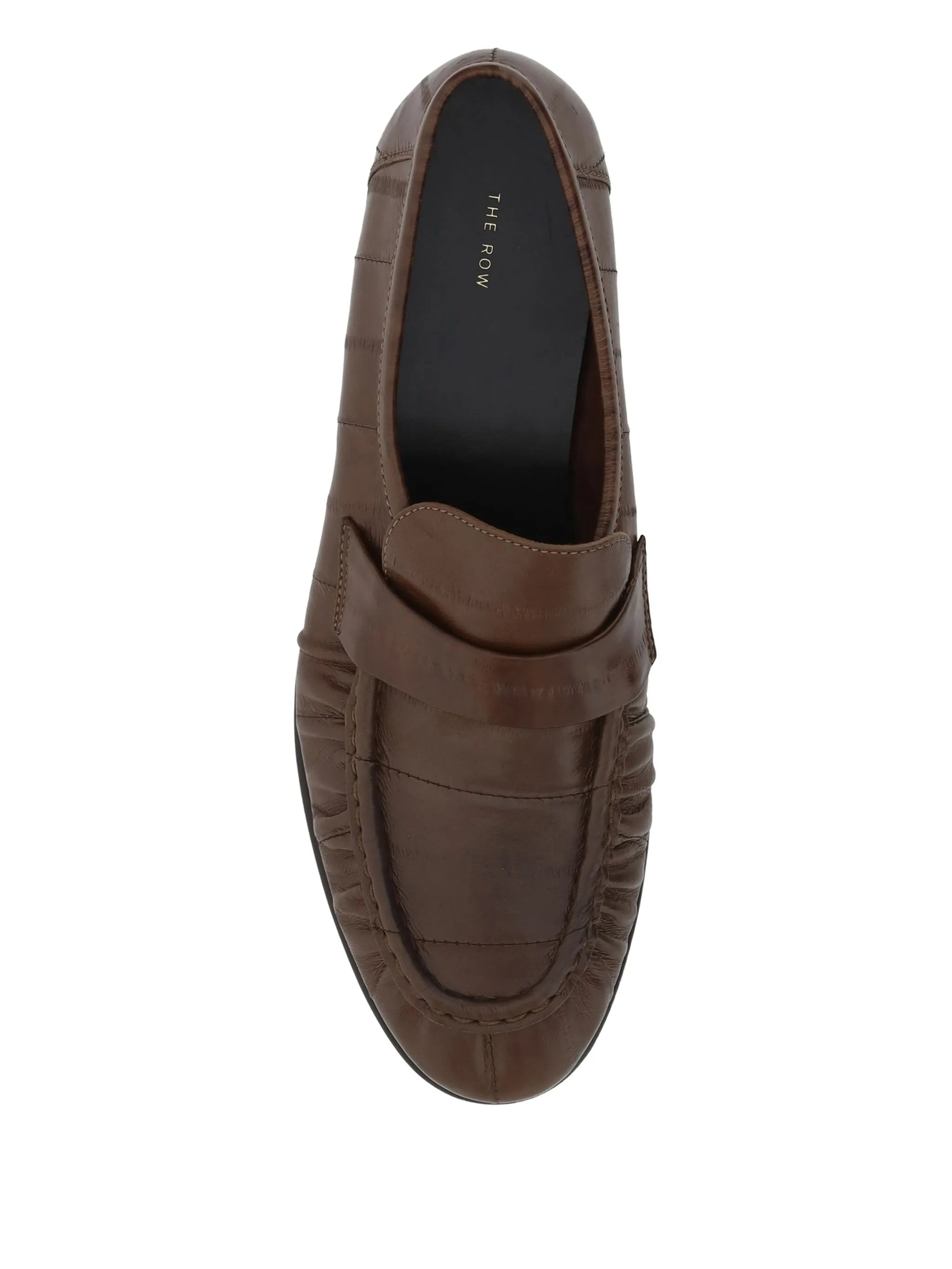 textured leather loafers