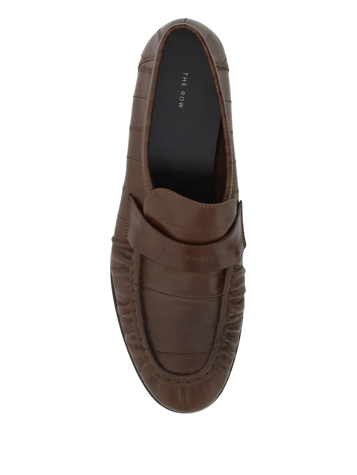 textured leather loafers