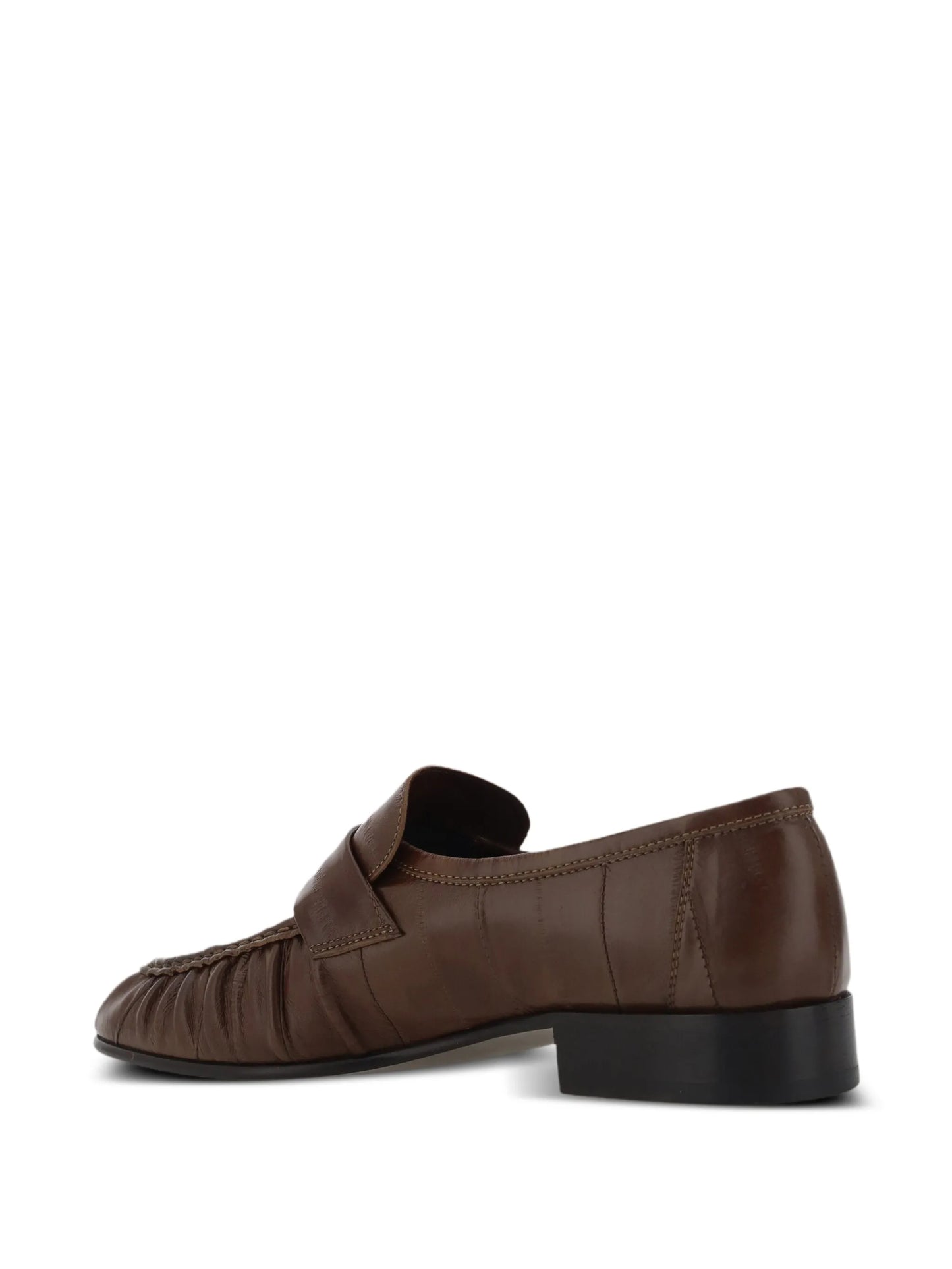 textured leather loafers