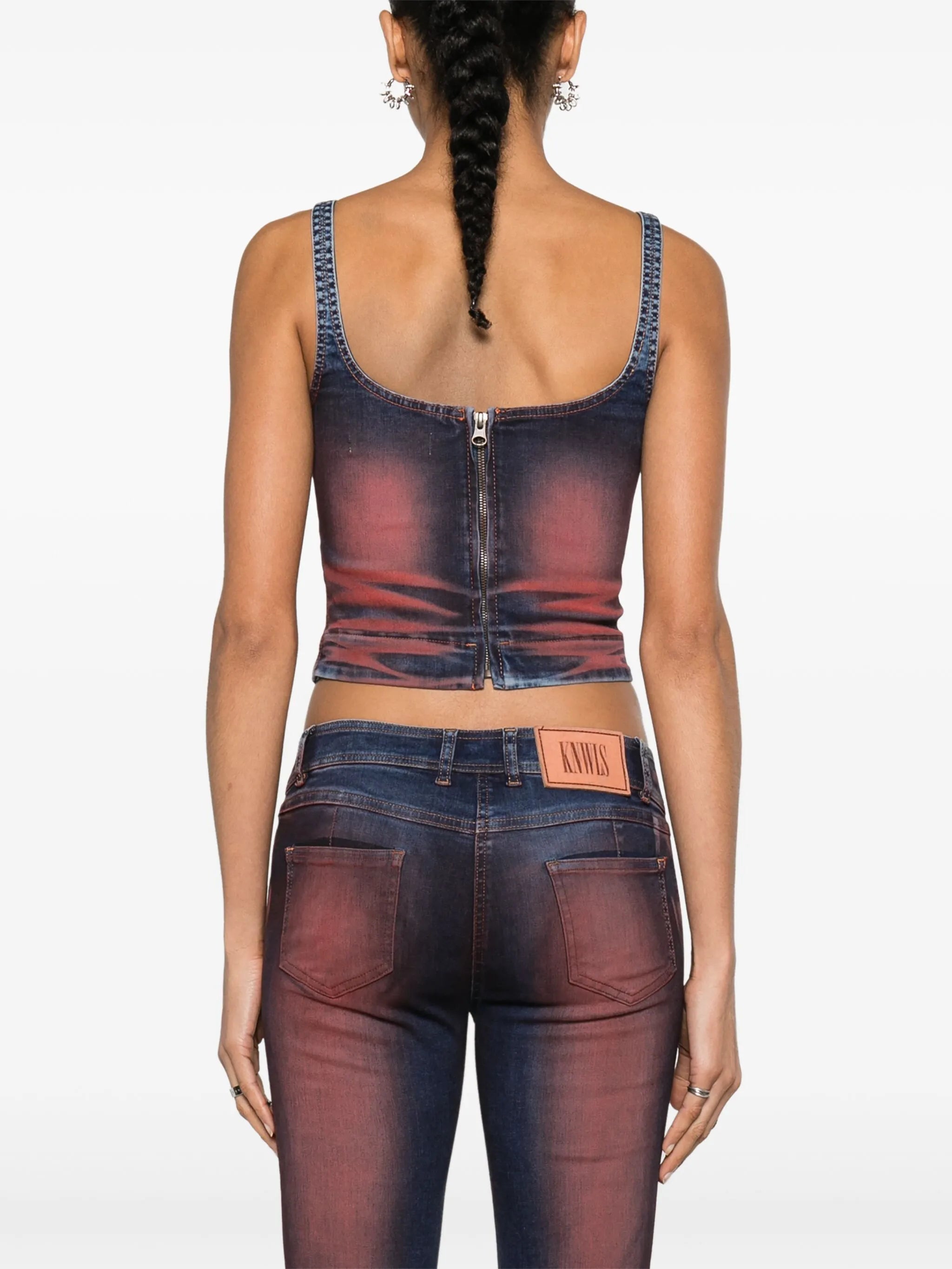 Harley denim crop top