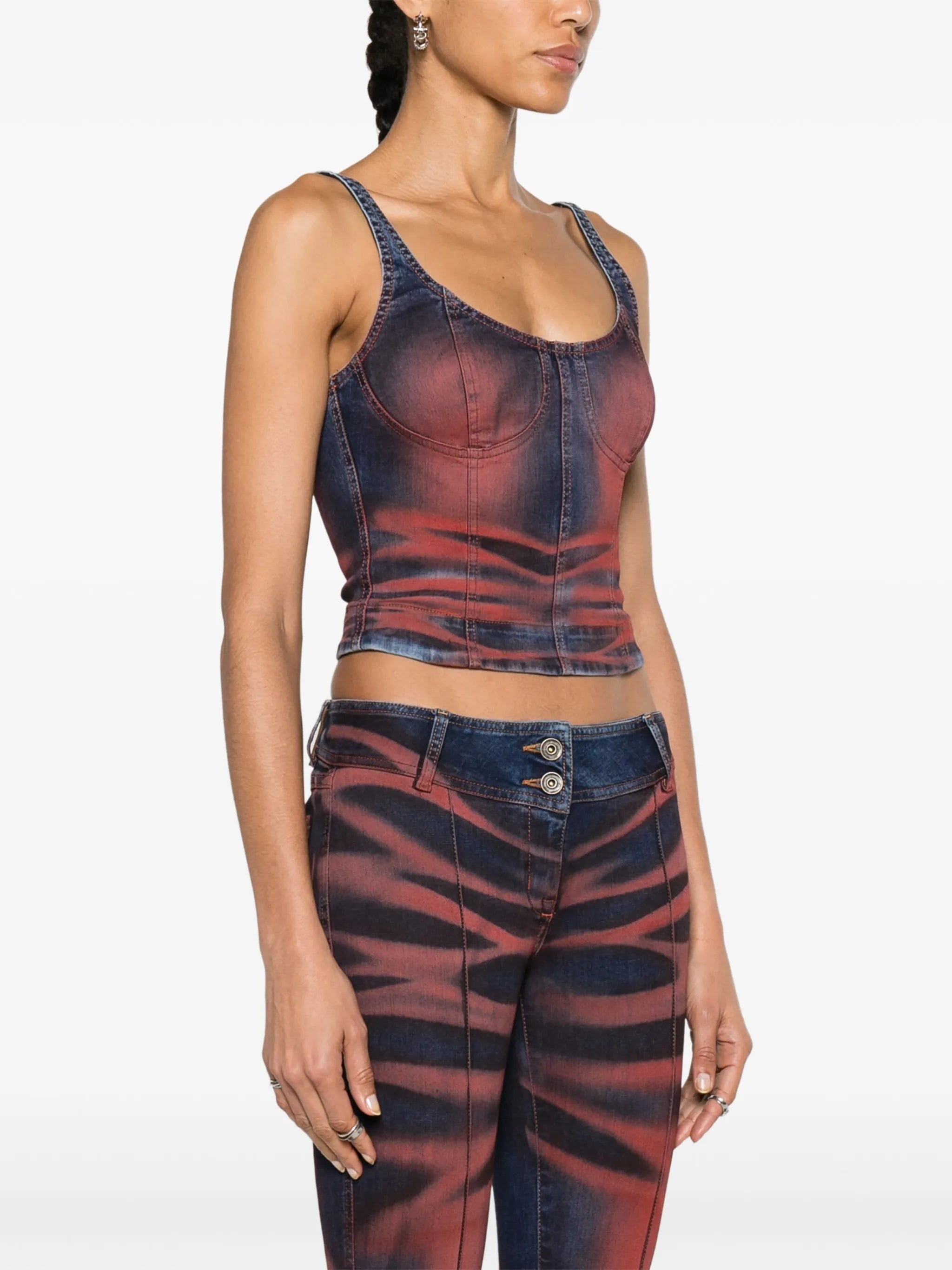 Harley denim crop top