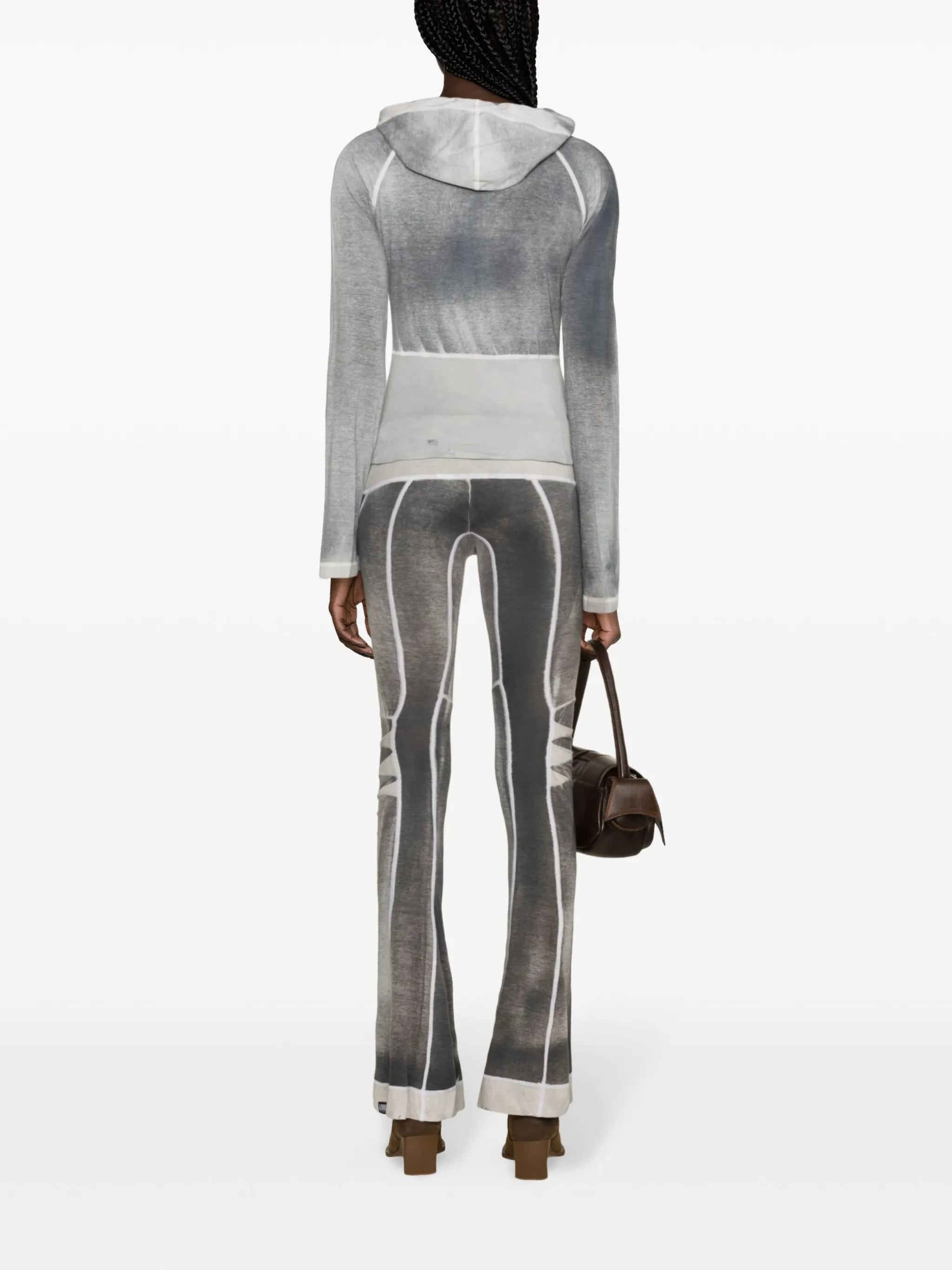 Raze panelled flared leggings