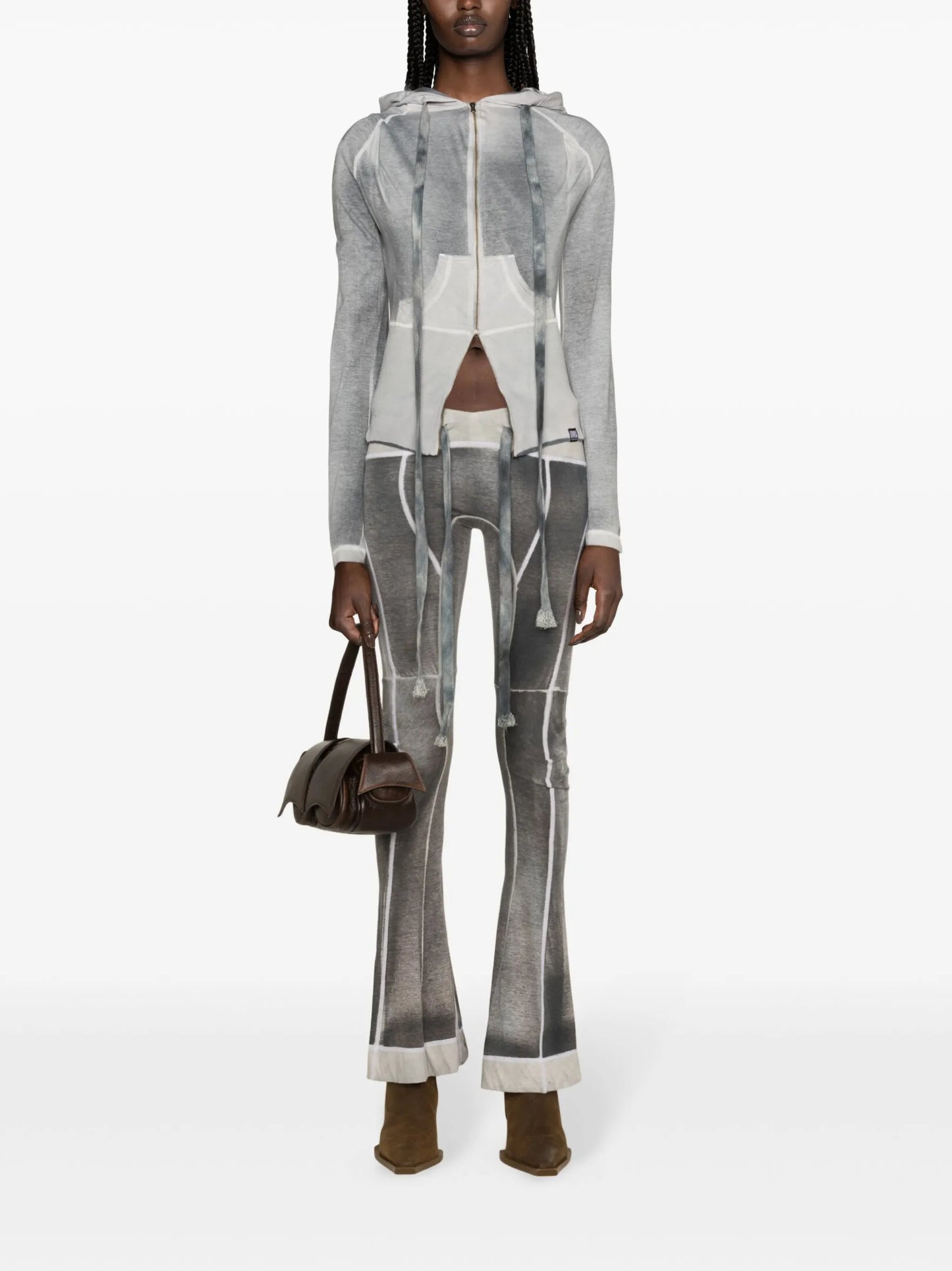 Raze panelled flared leggings