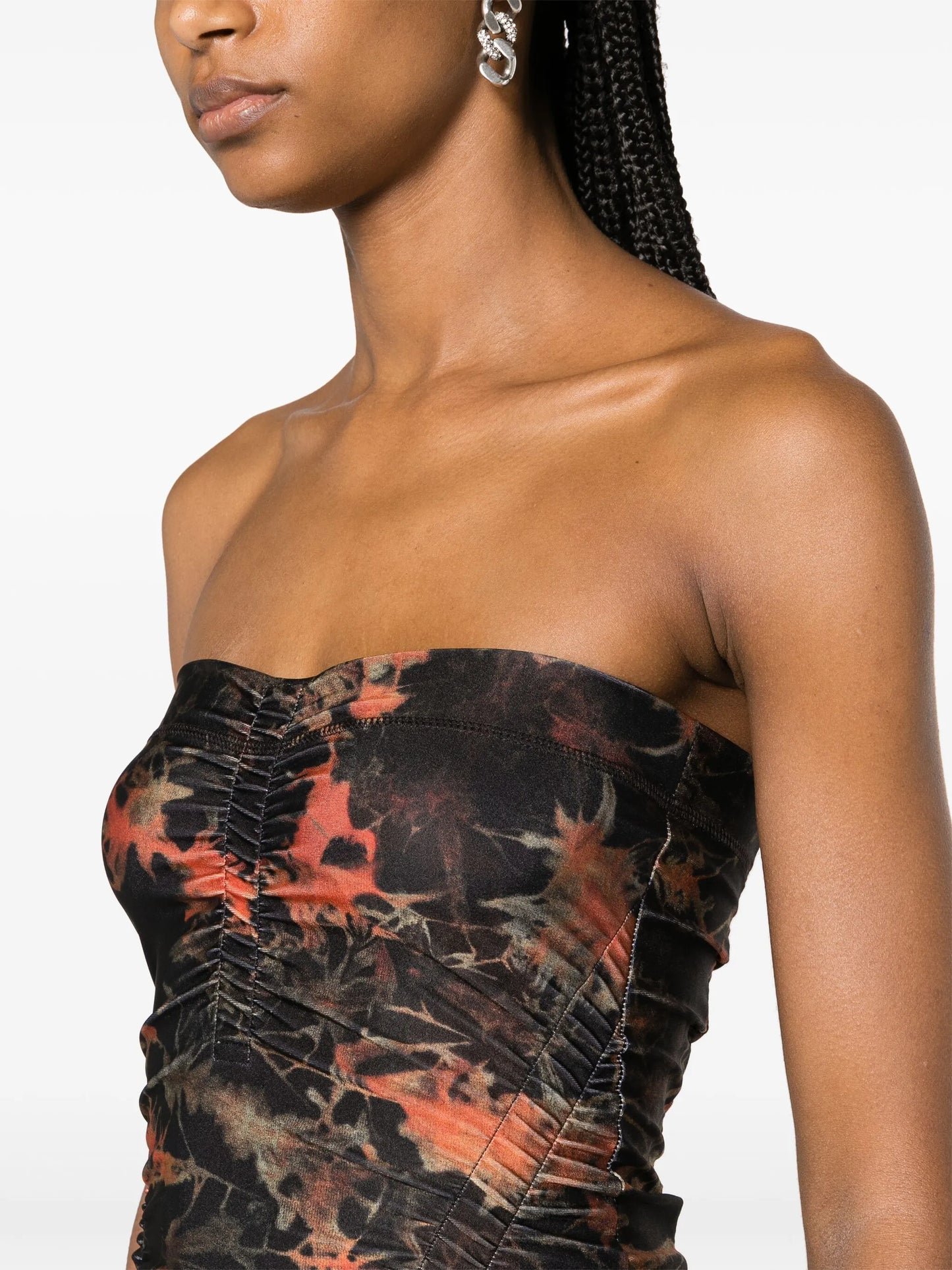 Skinn Acid Flame-print minidress