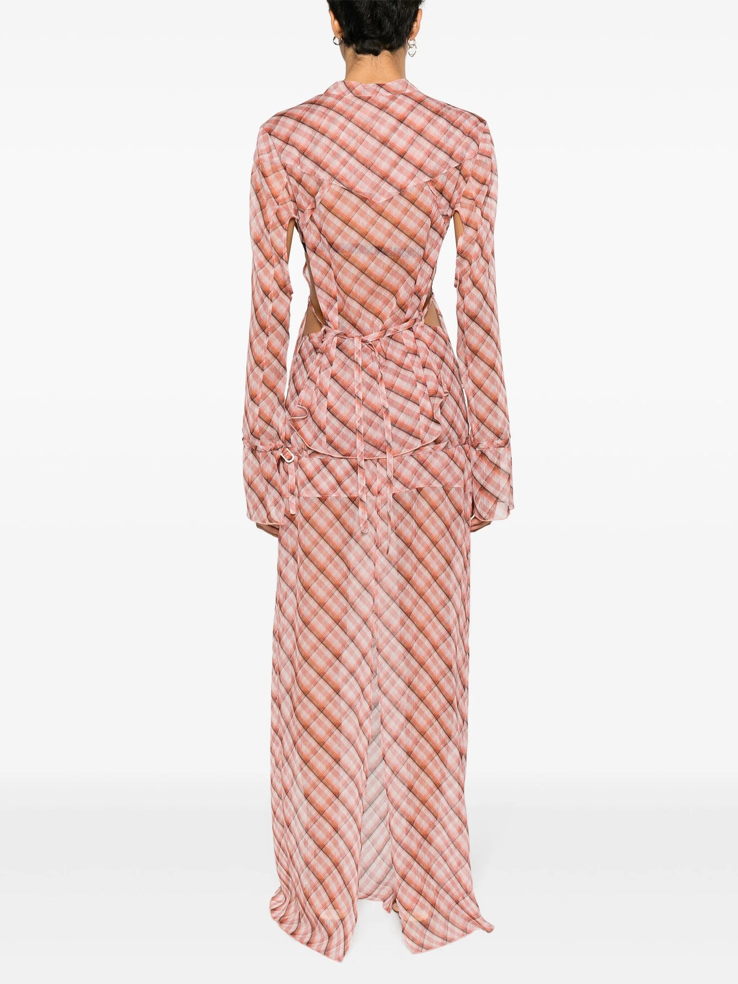 Thrall strappy checked shirt