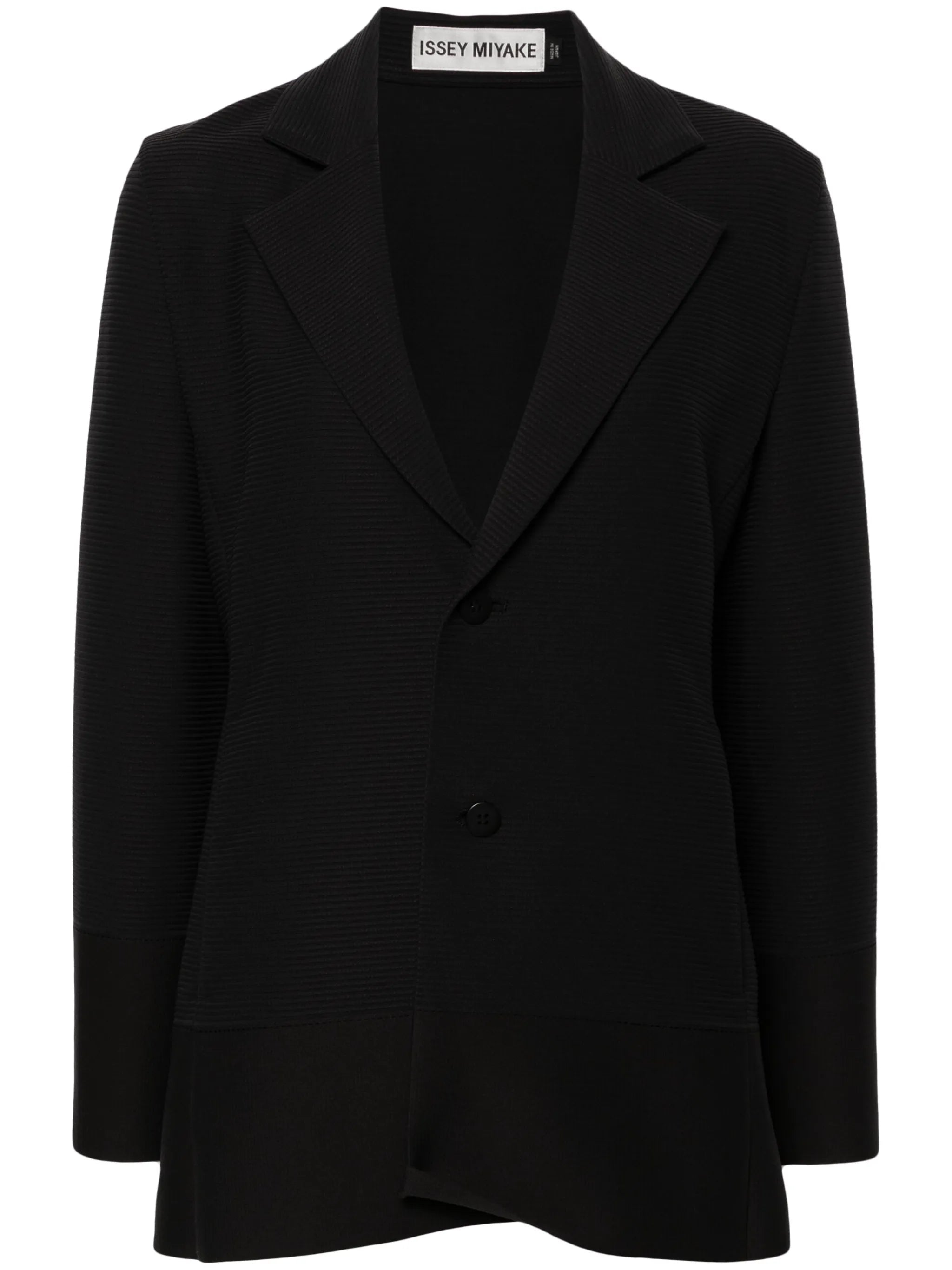 single-breasted ribbed blazer