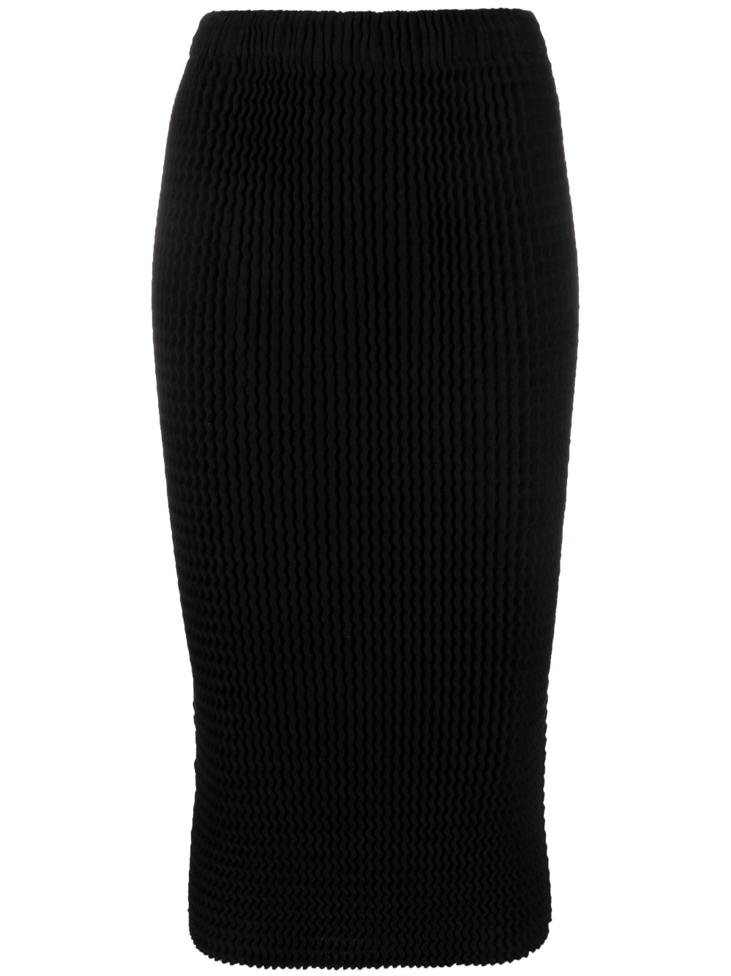 plissé straight skirt