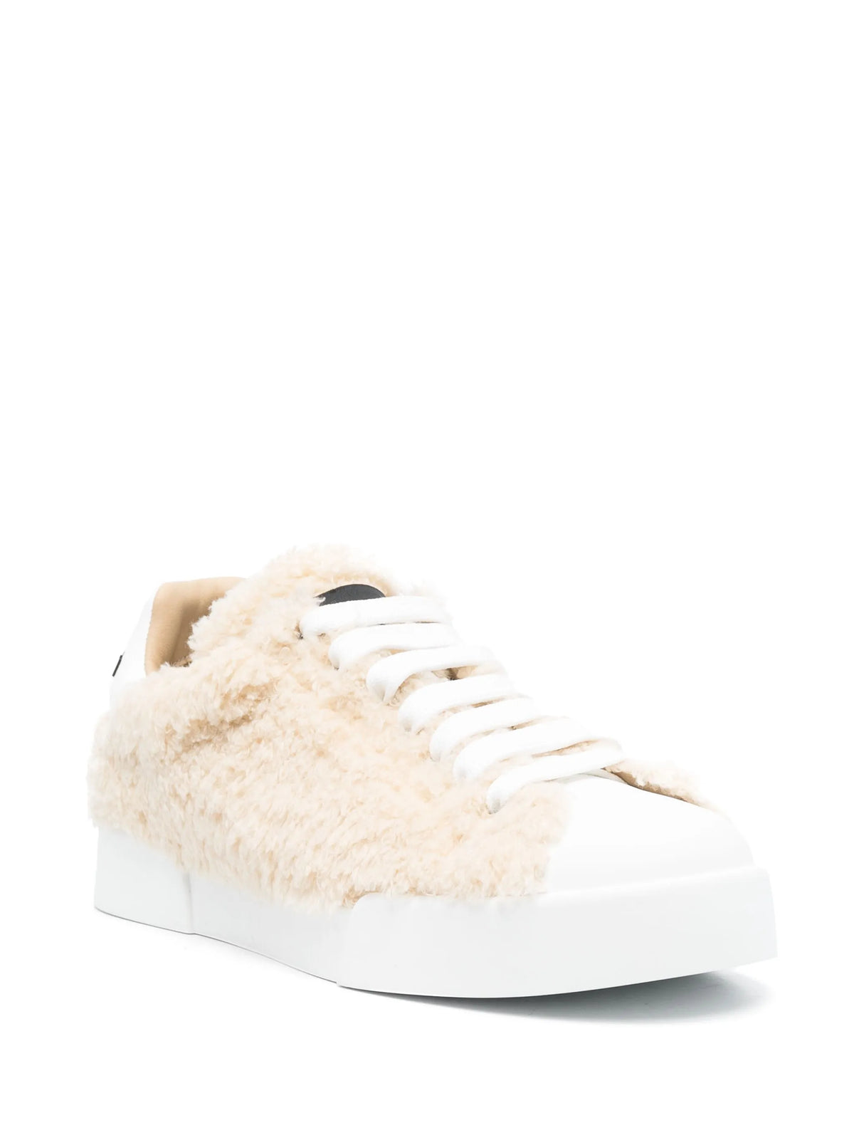 embossed-logo leather sneakers