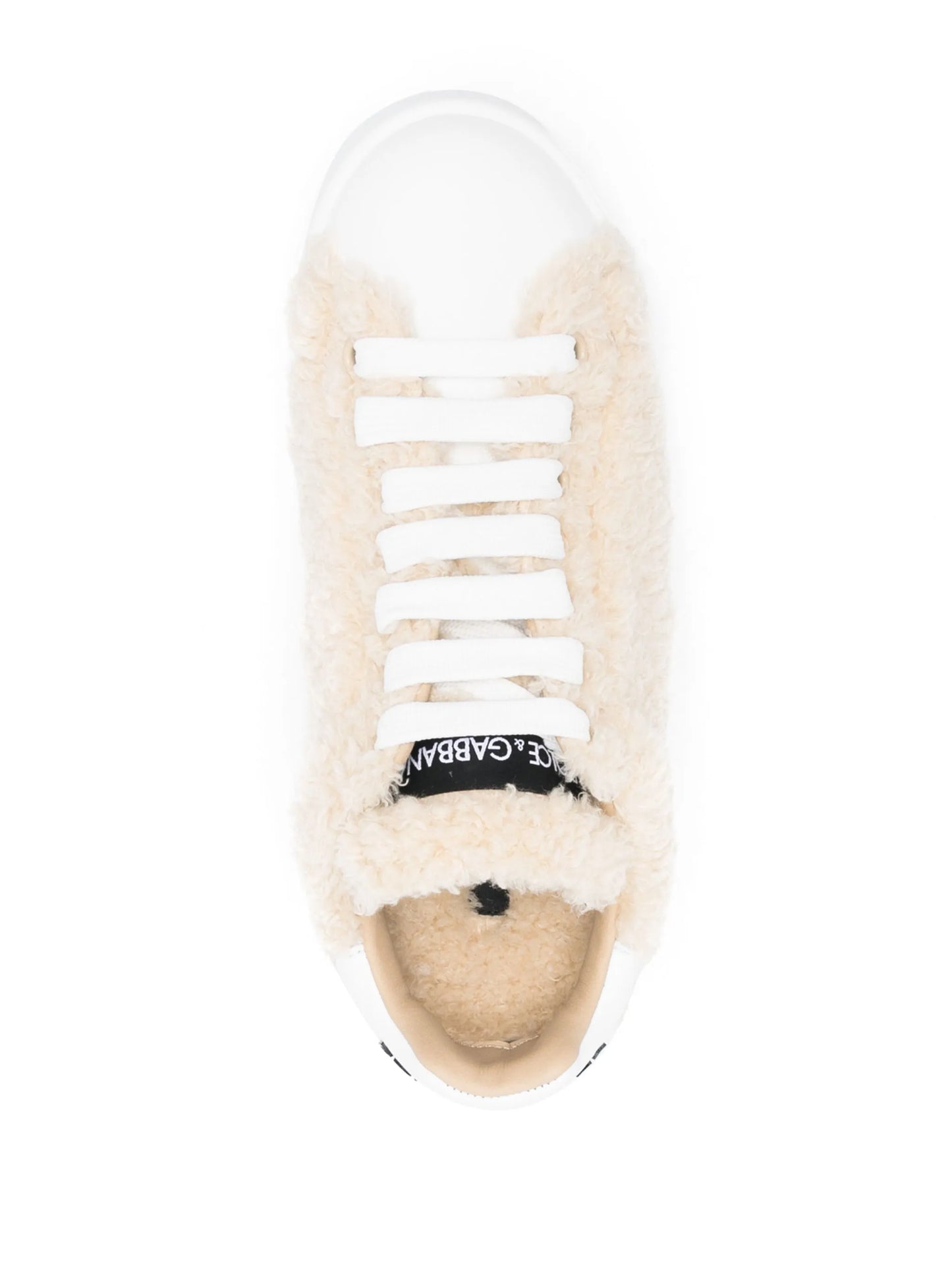 embossed-logo leather sneakers