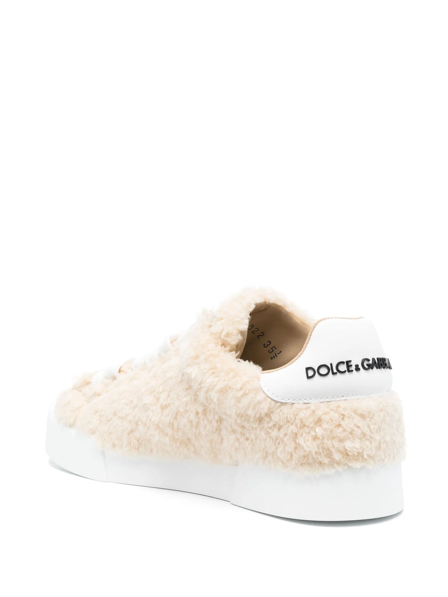 embossed-logo leather sneakers