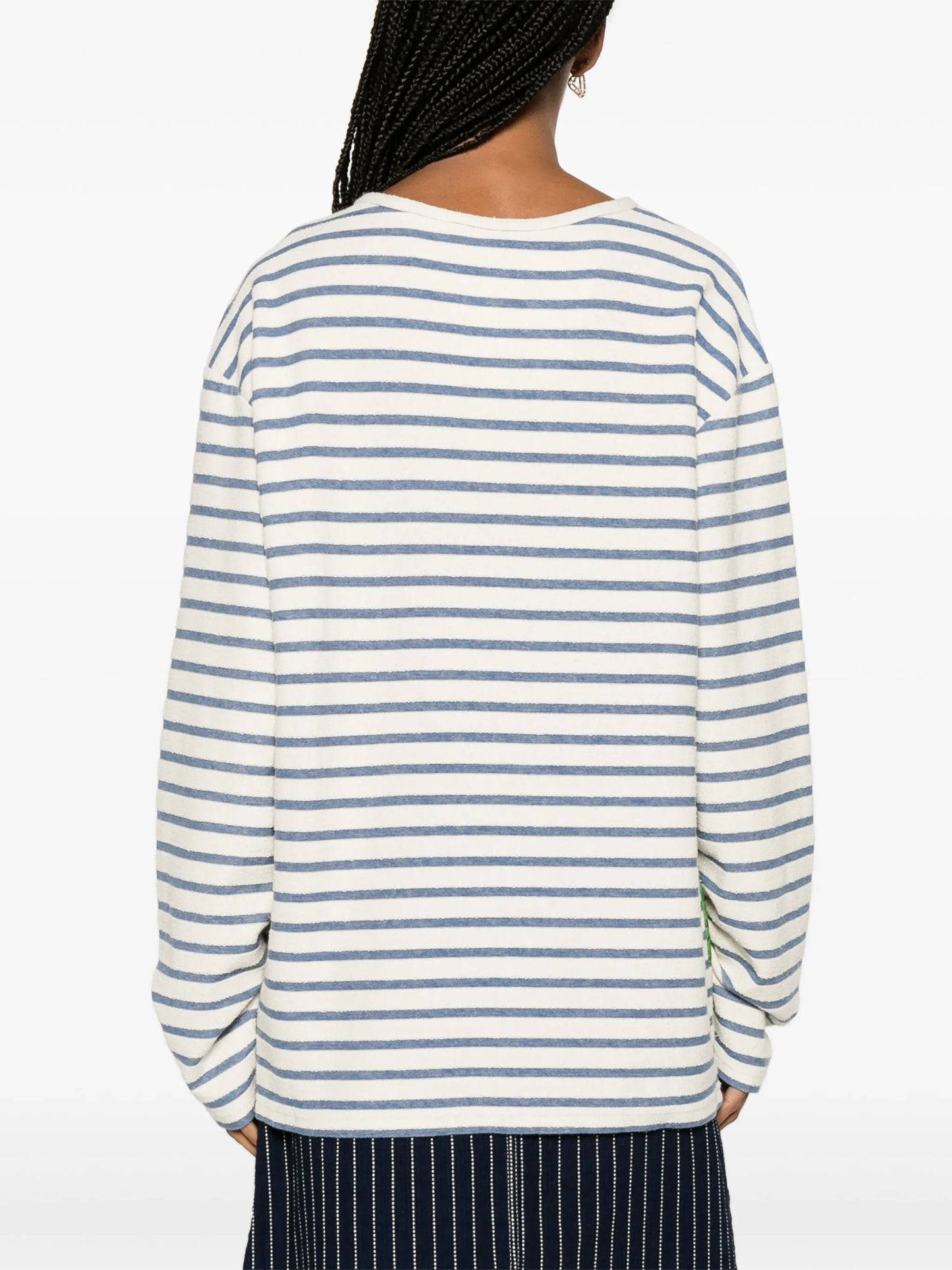 grape-print henley top