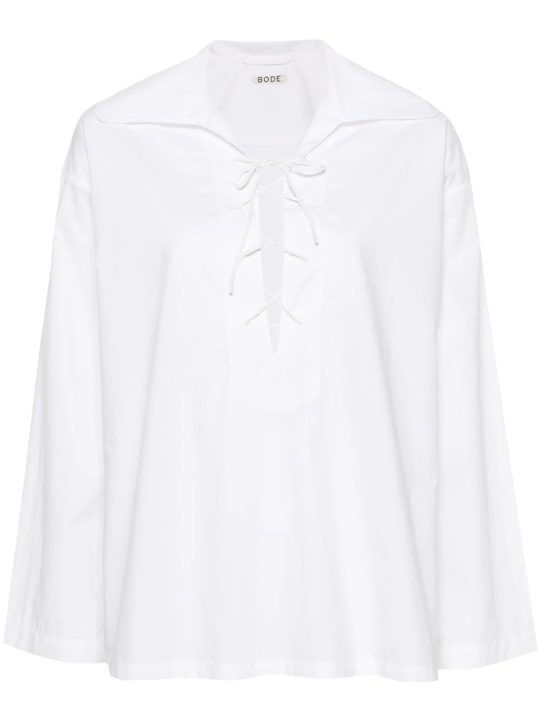 Bonnie lace-up cotton shirt